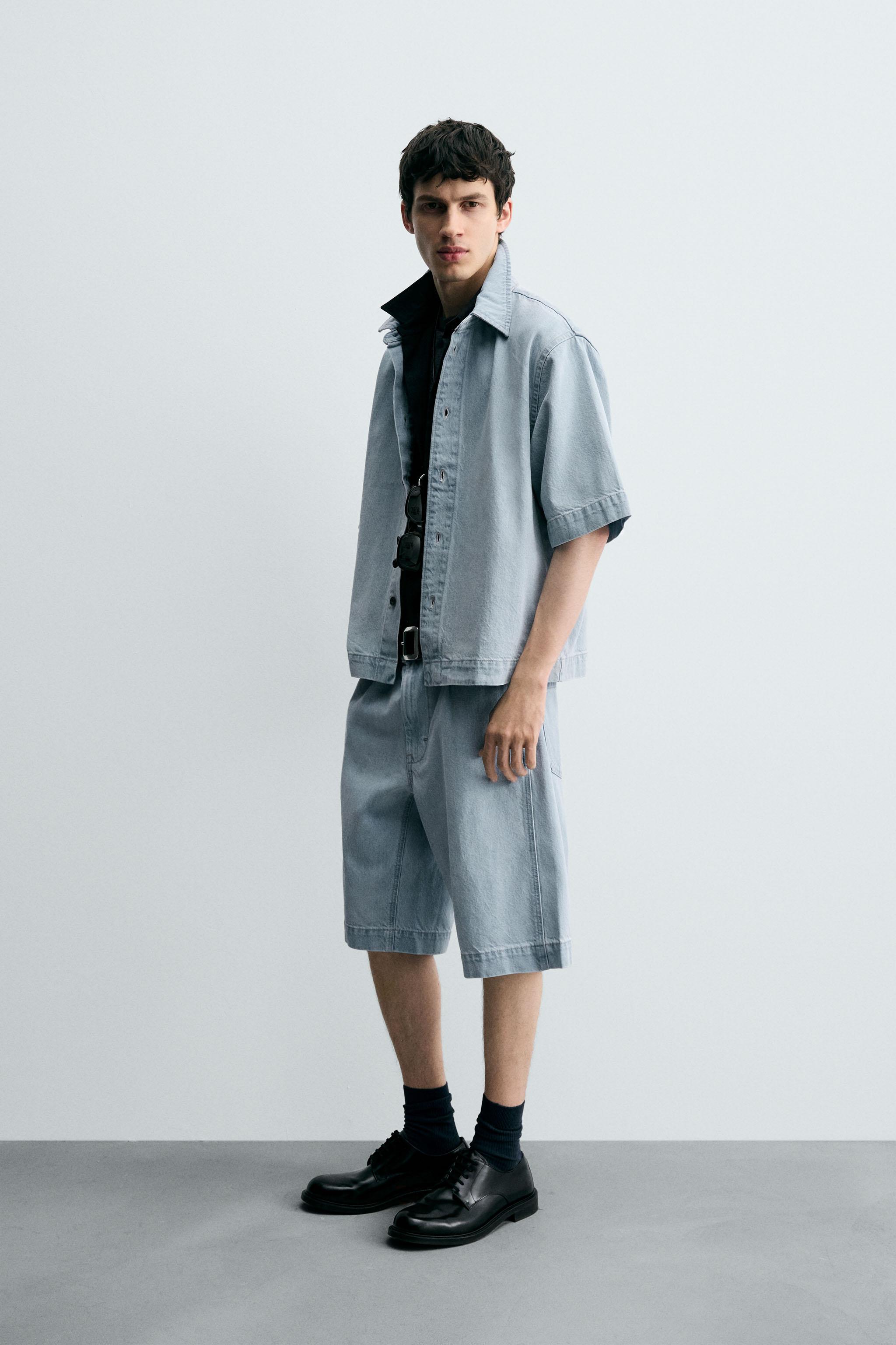 SHORT SLEEVE DENIM SHIRT
