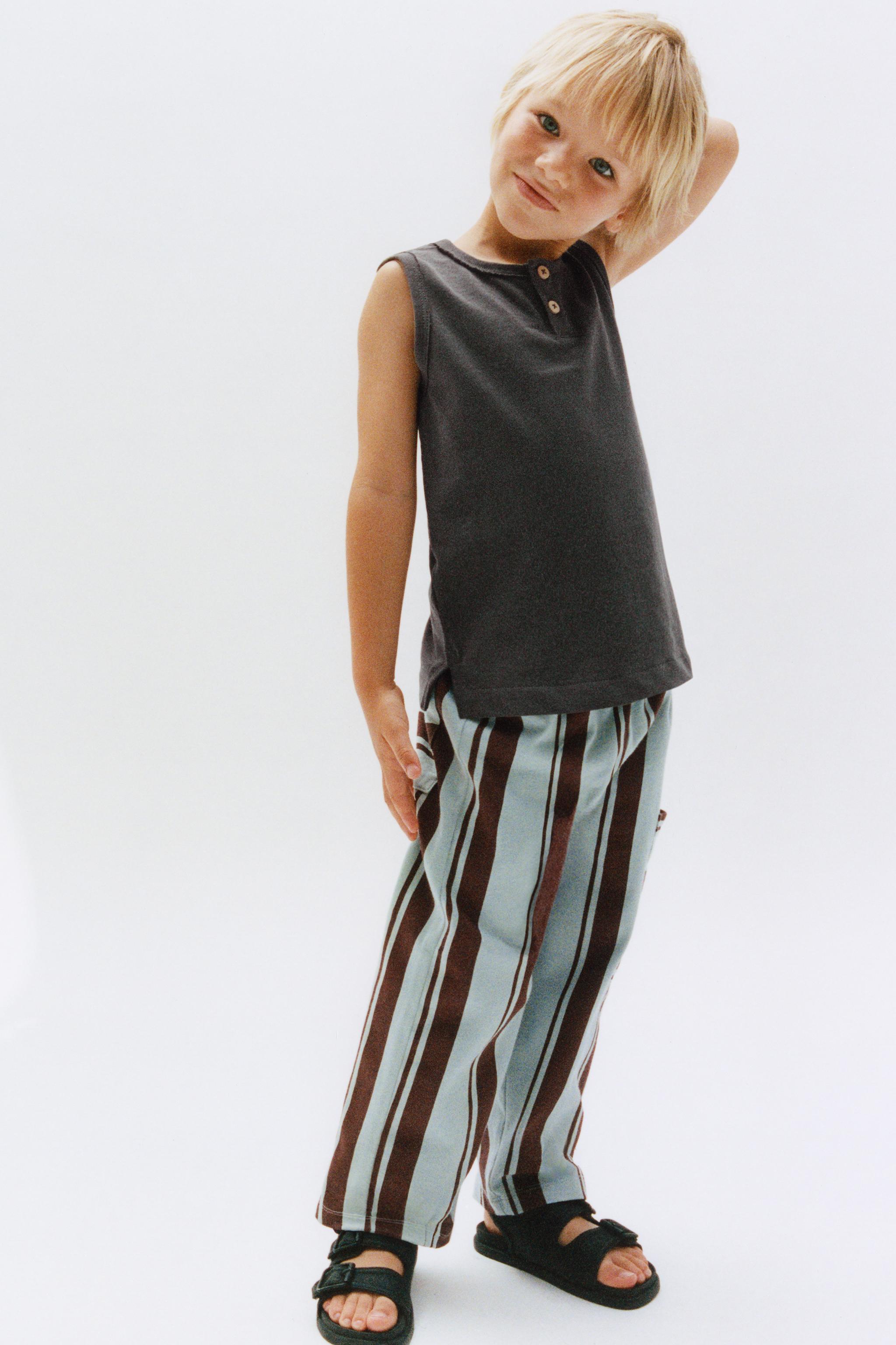 STRIPED CARGO PANTS