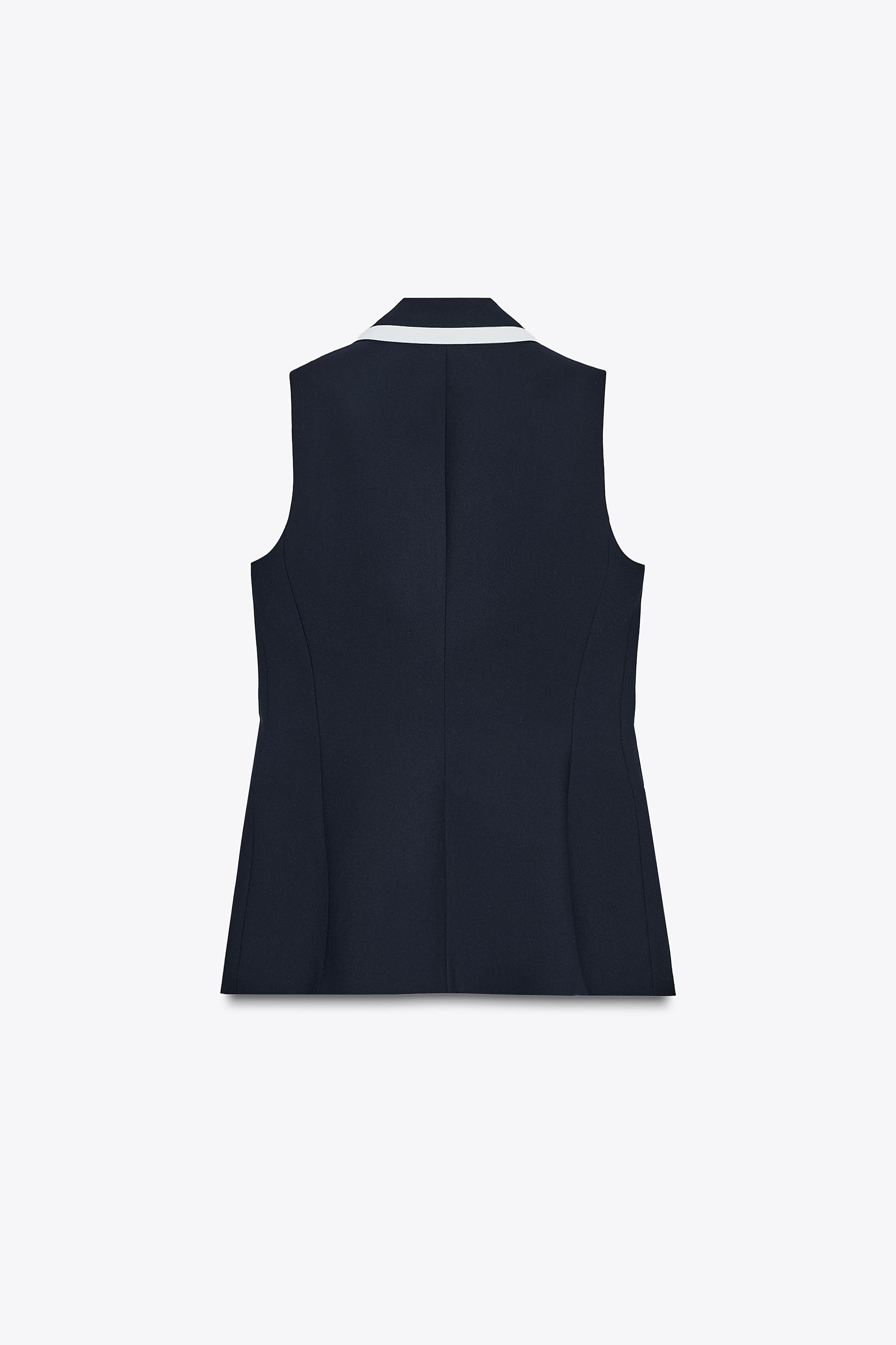 CONTRAST TRIM VEST