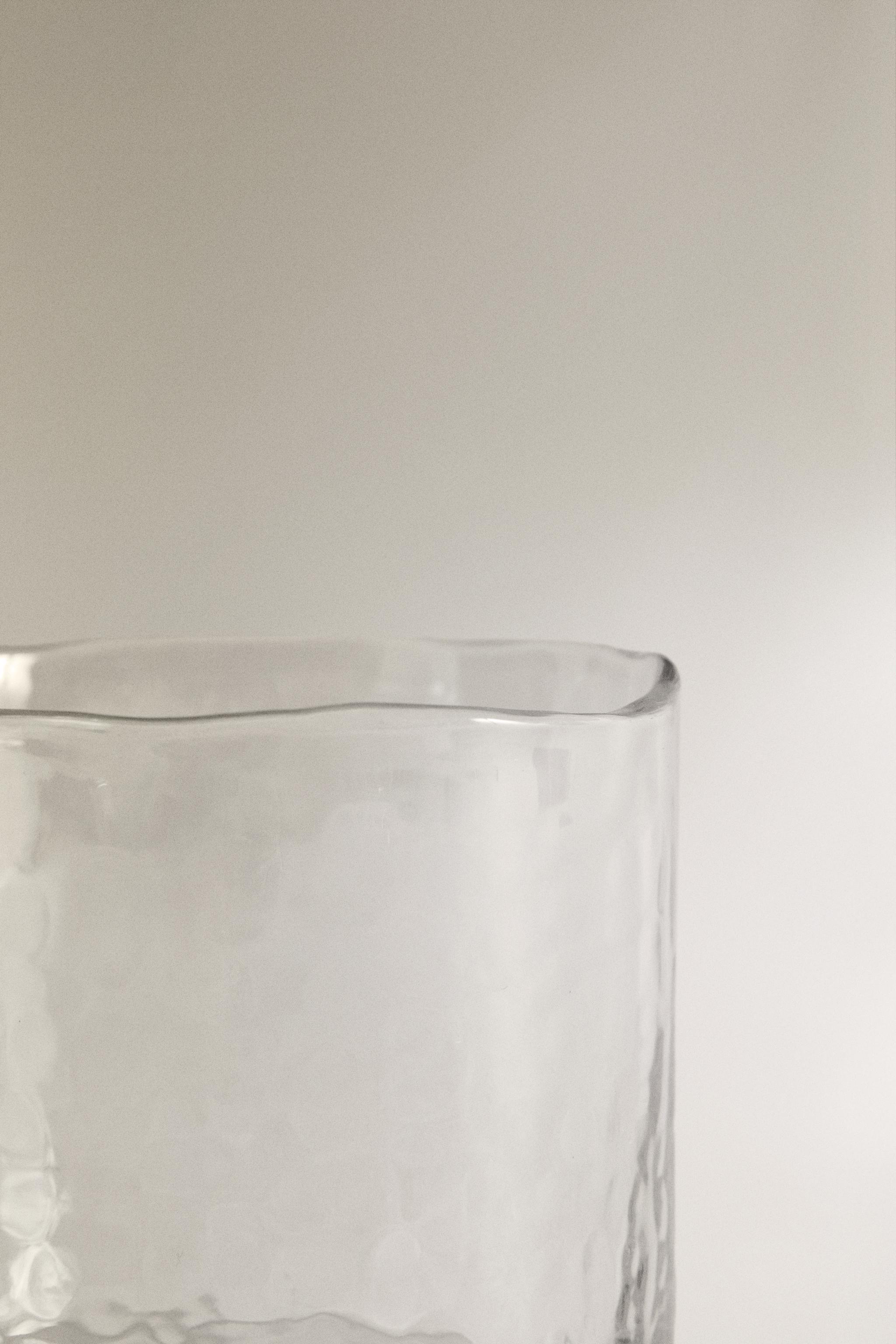 HAMMERED GLASS SOFT DRINK TUMBLER