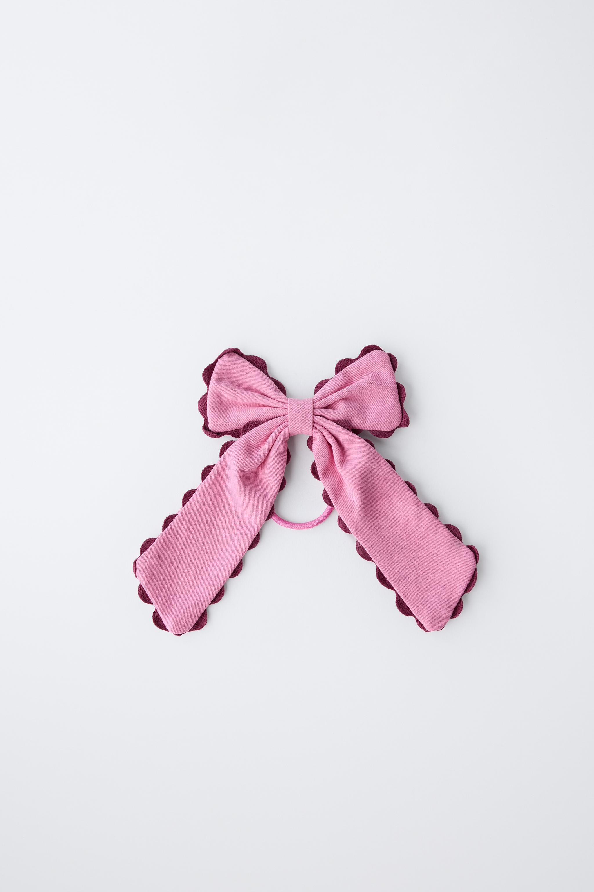 RUFFLE BOW BOBBY PIN HAIR TIE