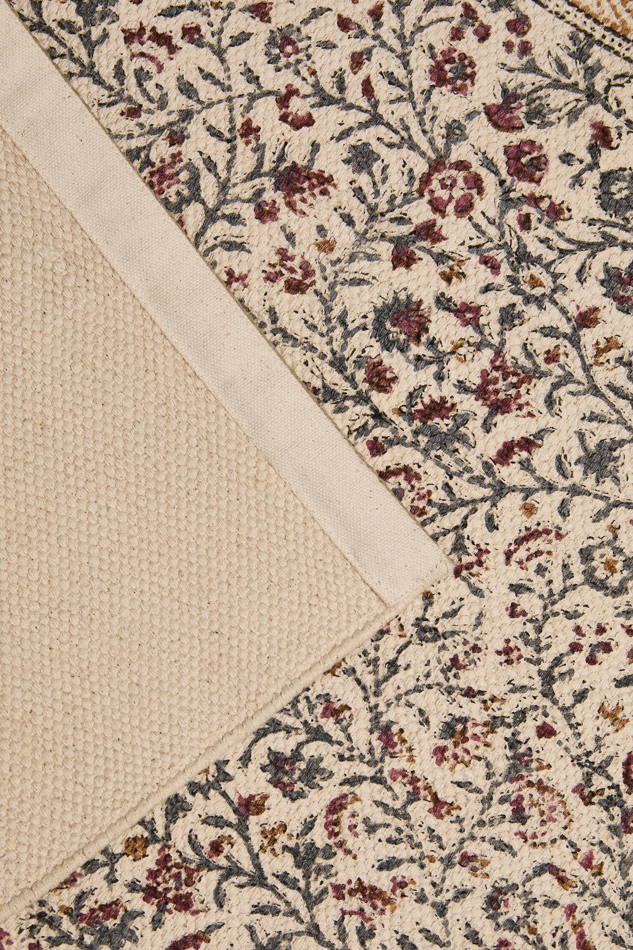 BLOCK PRINT COTTON AREA RUG