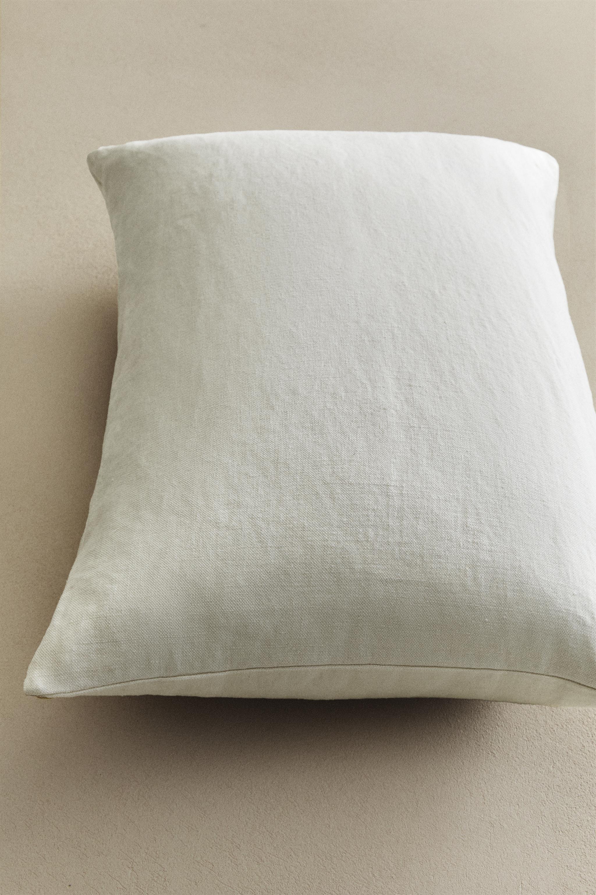WASHED LINEN THROW PILLOW COVER