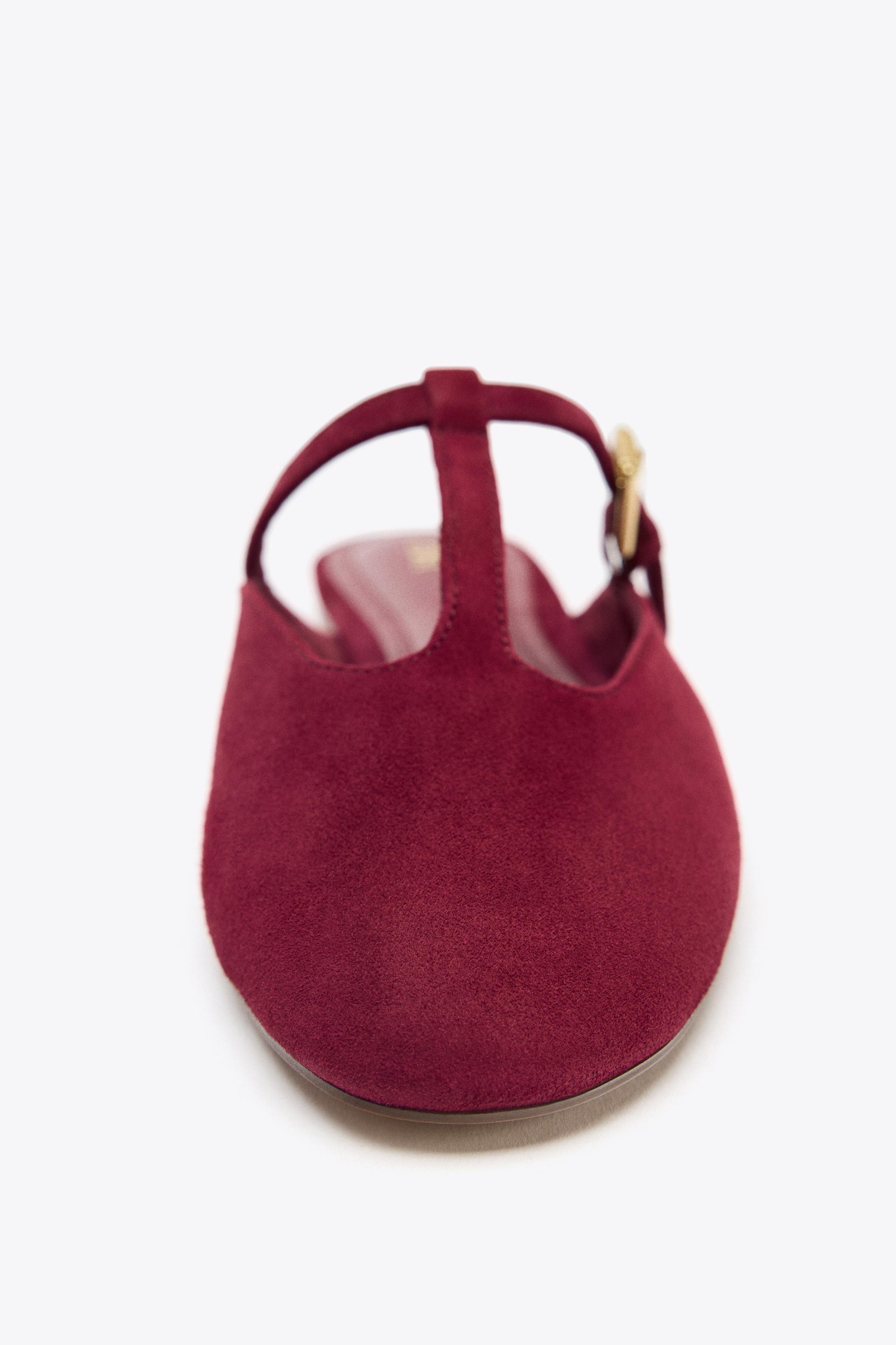 SUEDE STRAP SLINGBACKS