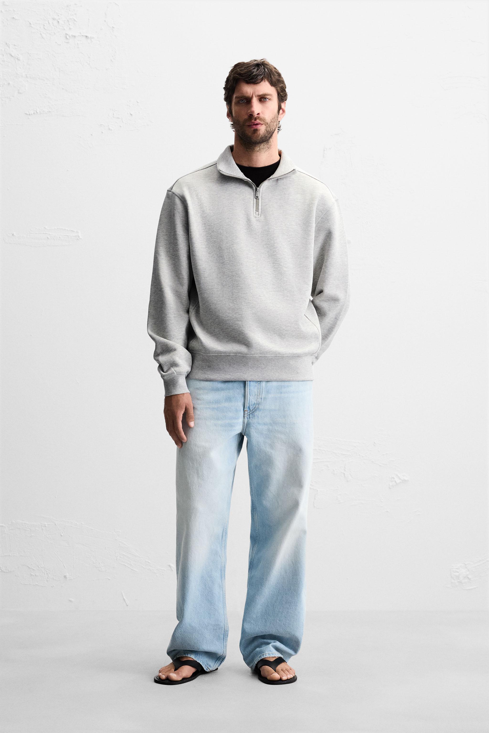 BASIC QUARTER-ZIP SWEATSHIRT