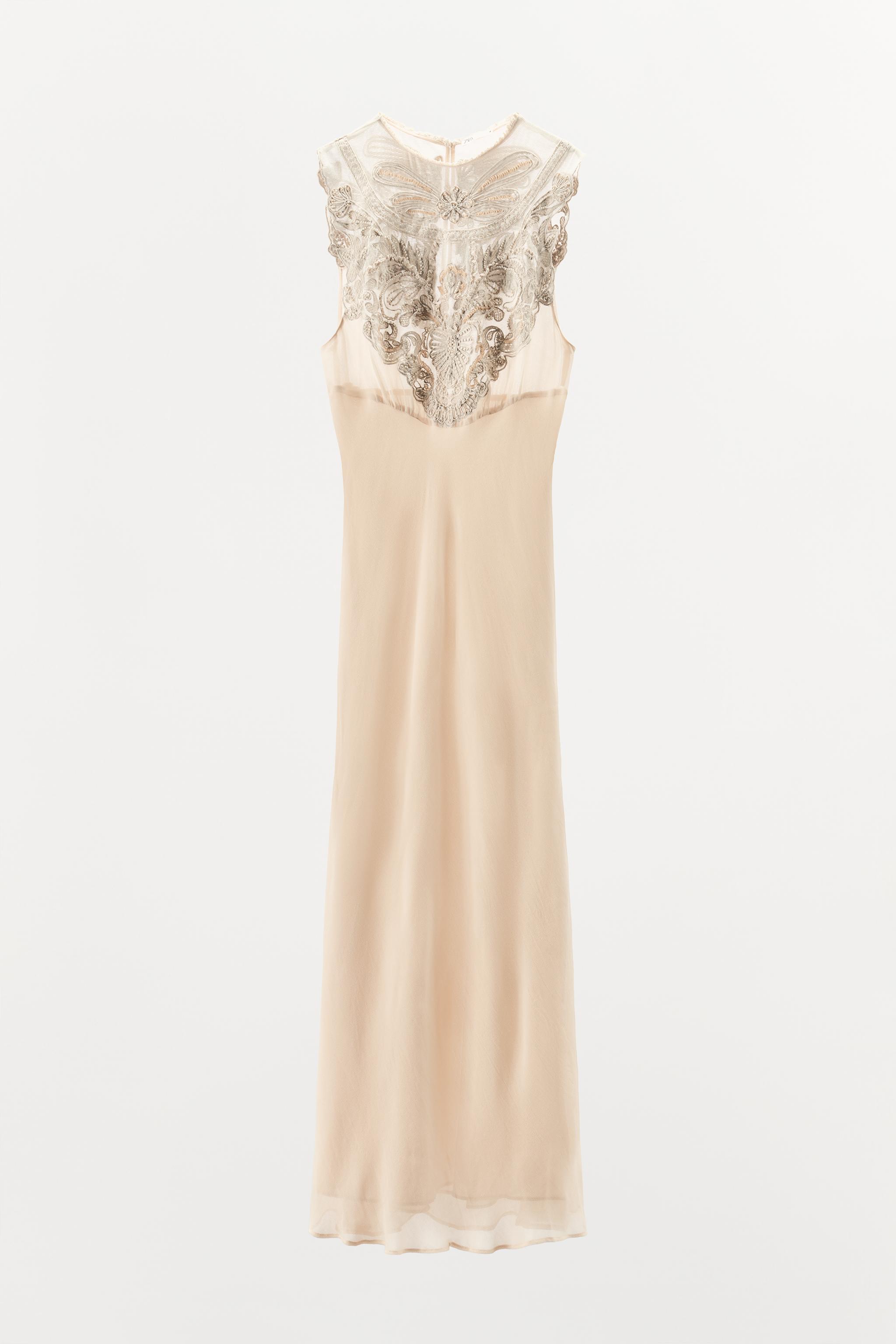 LIMITED EDITION EMBROIDERED DRESS WITH BEADING