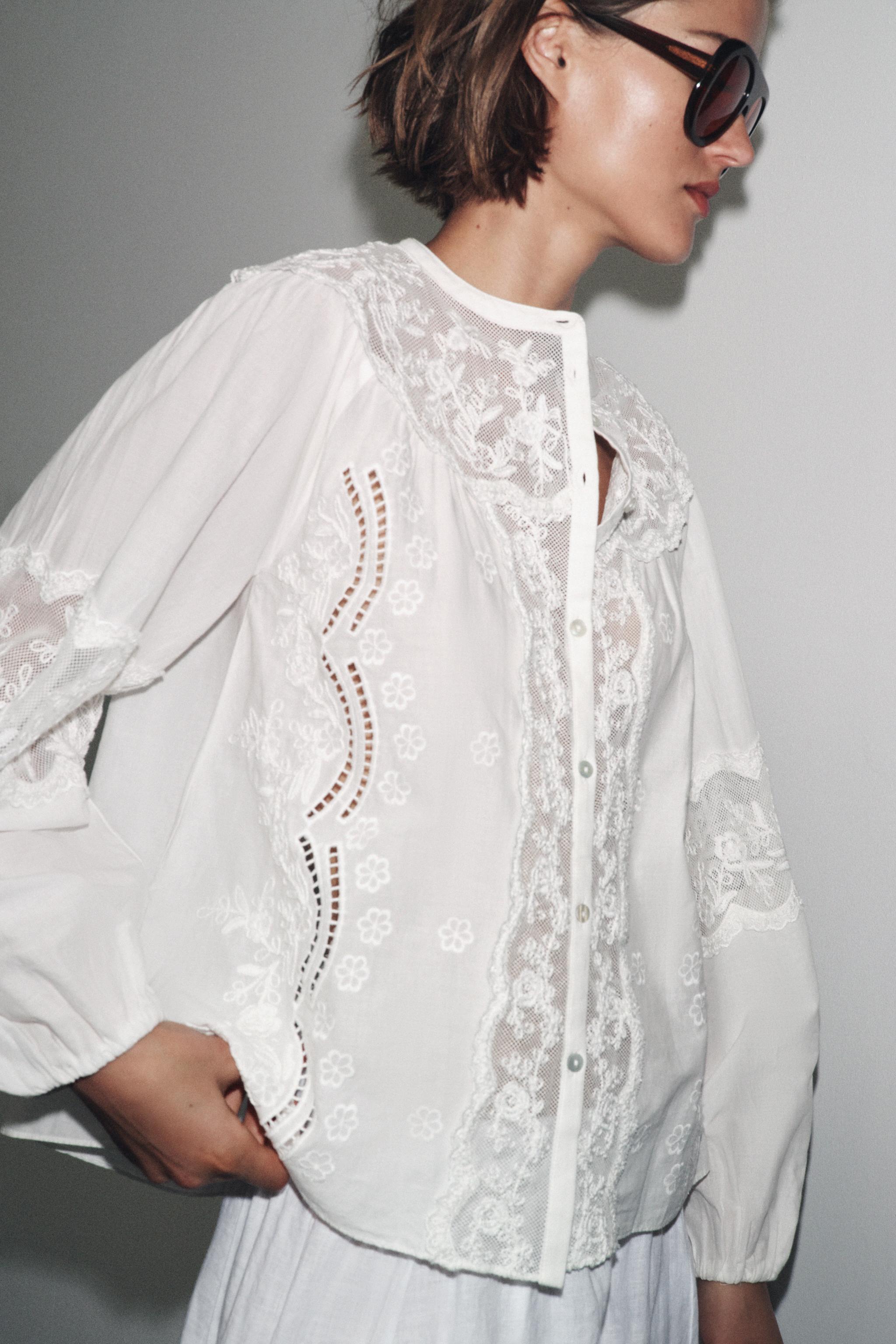 ZW COLLECTION EMBROIDERED SHIRT