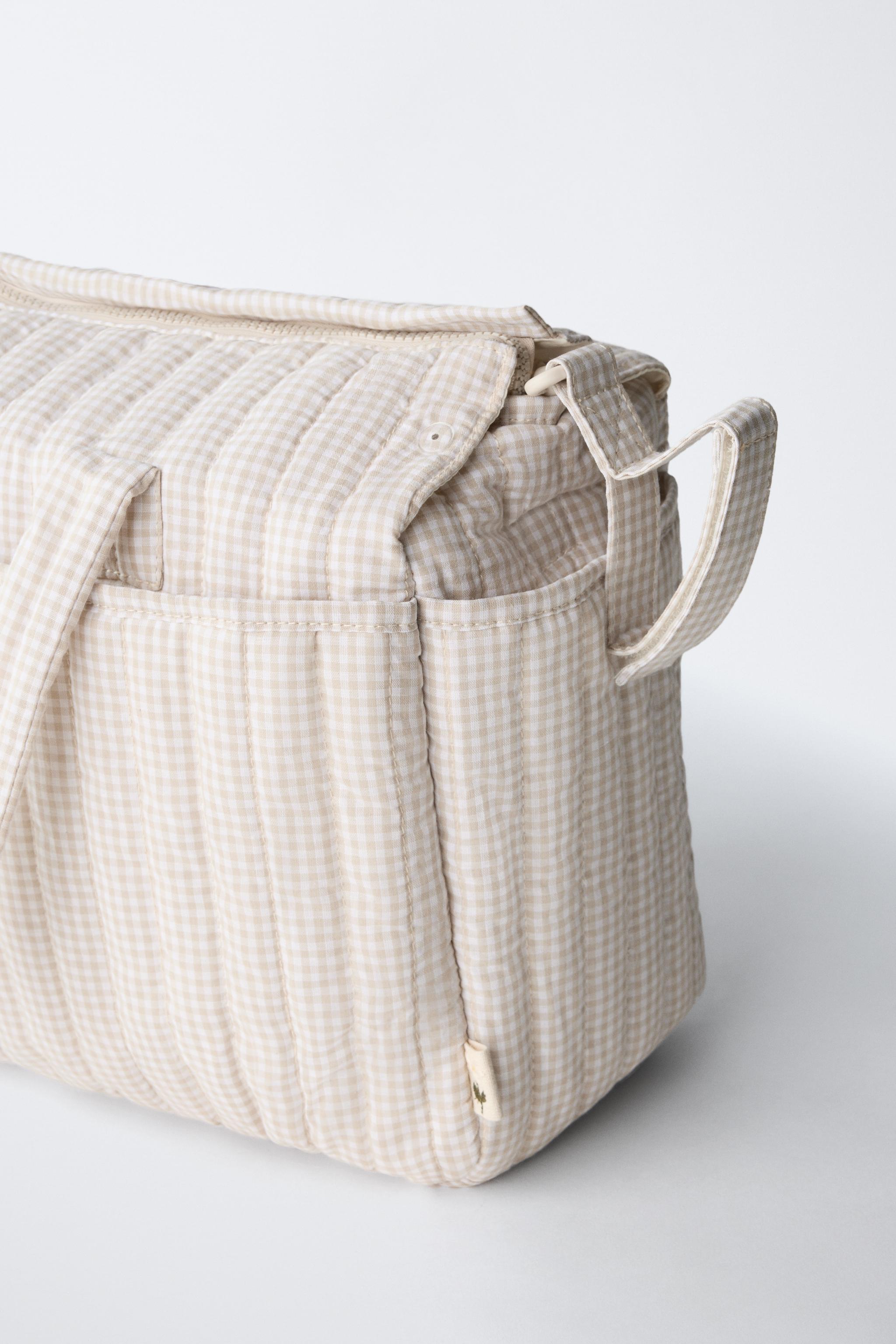 GINGHAM MATERNITY BAG