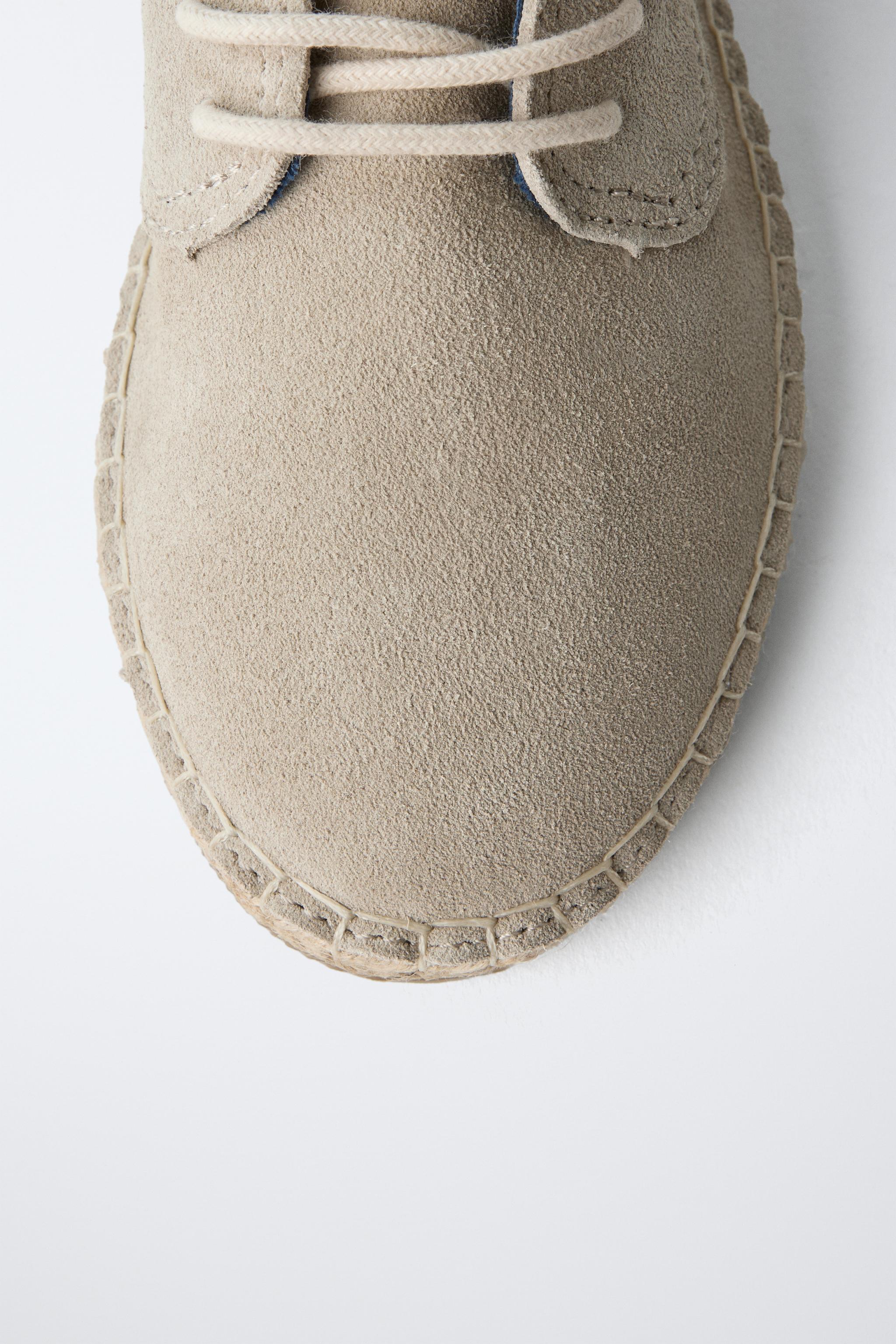 LIMITED EDITION LEATHER AND JUTE DERBY SHOES