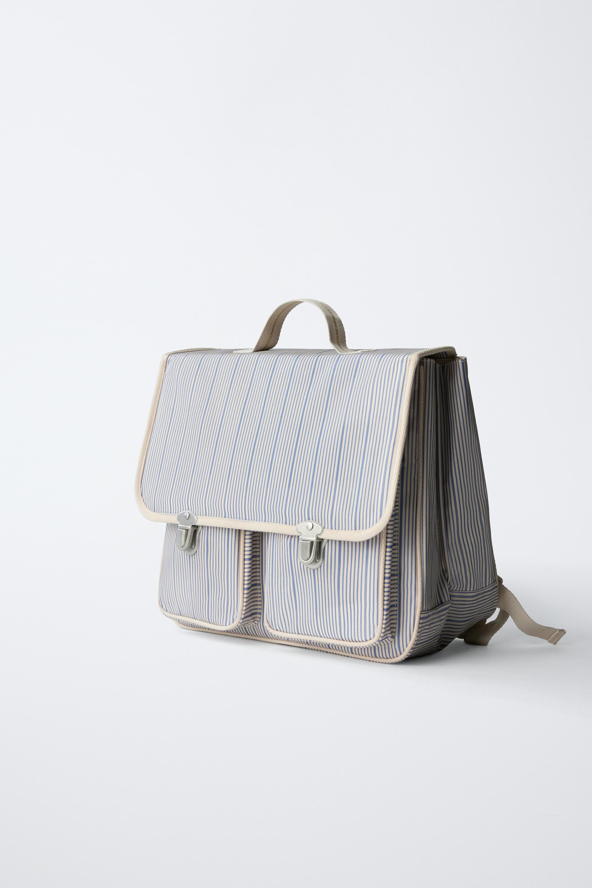 STRIPED SCHOOL SATCHEL