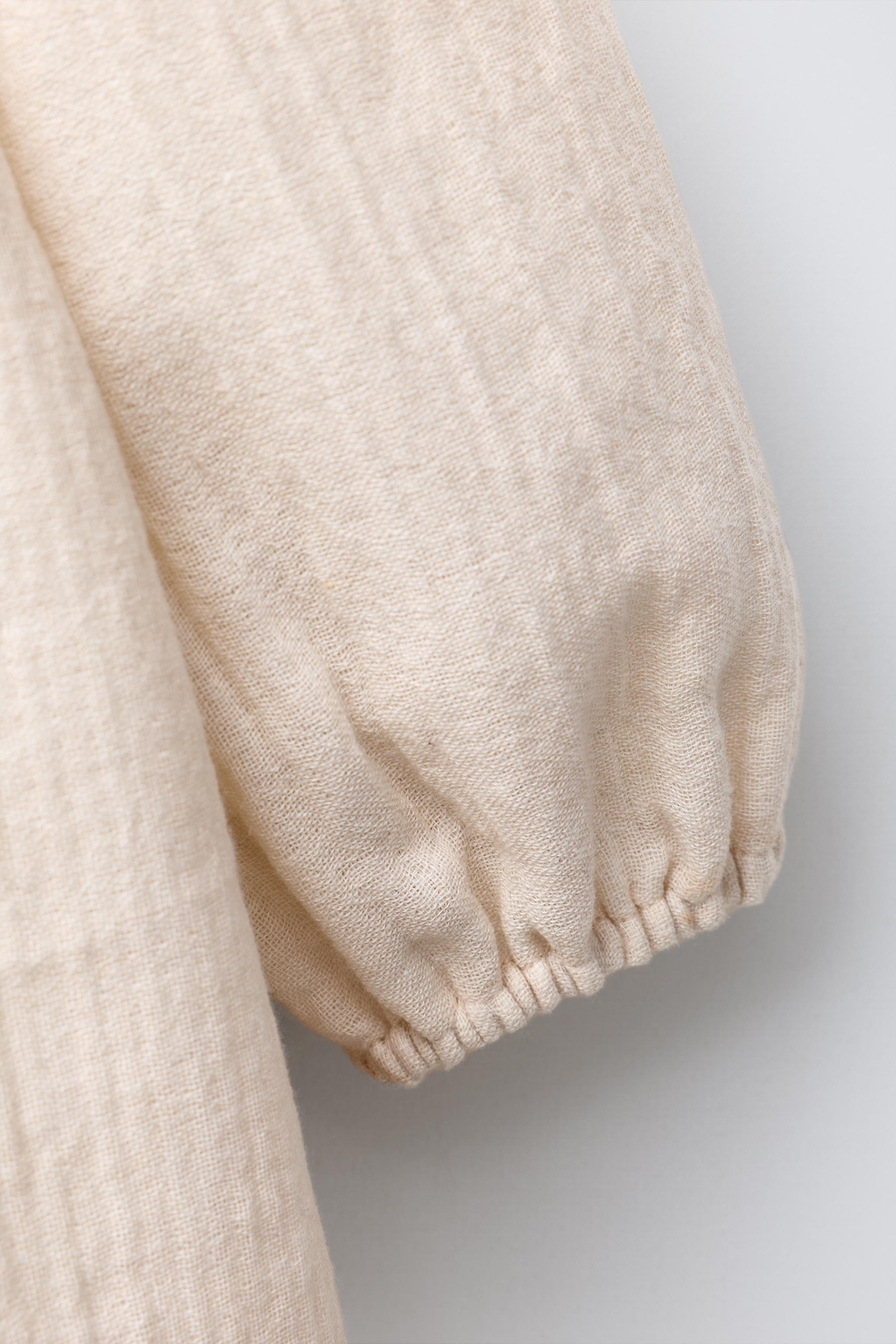 EMBROIDERED FLORAL TEXTURE DRESS