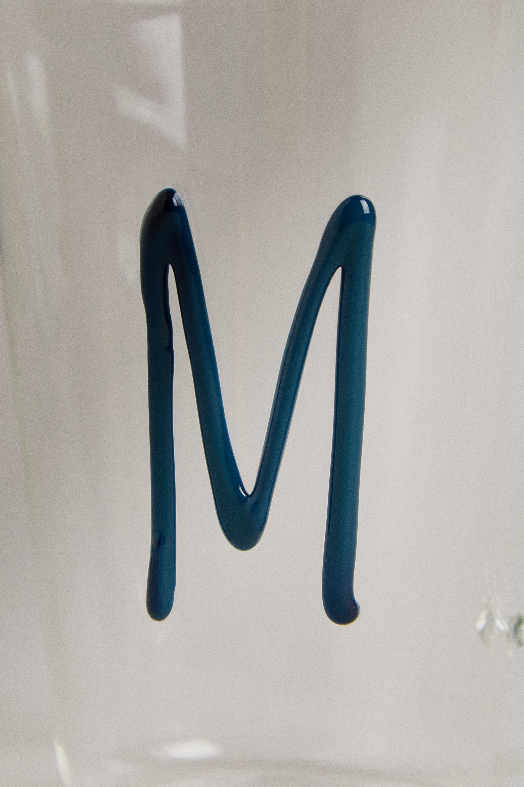 BOROSILICATE MUG WITH INITIAL M