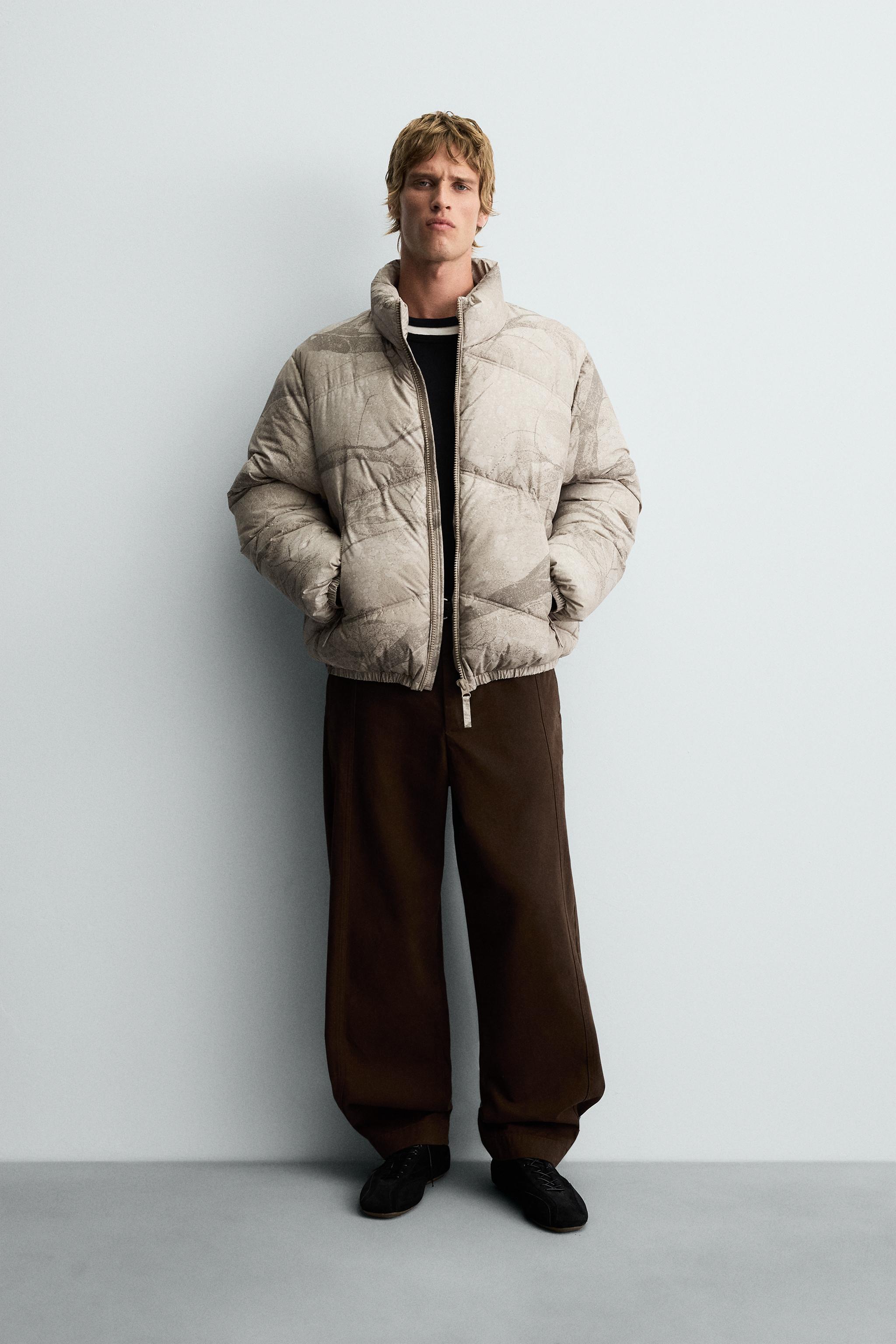 ABSTRACT PRINT PUFFER JACKET