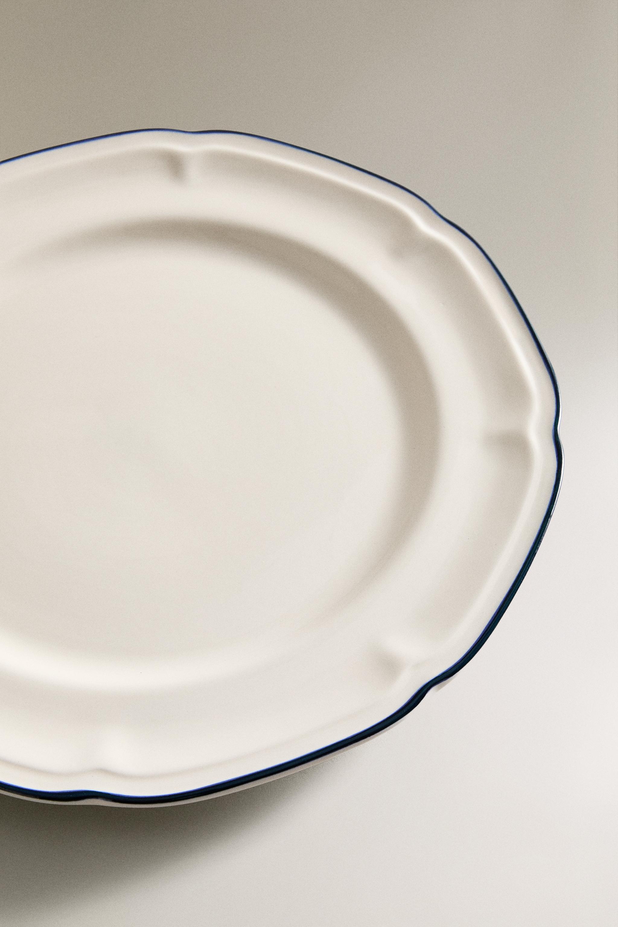 DINNER PLATE WITH CONTRAST RIM