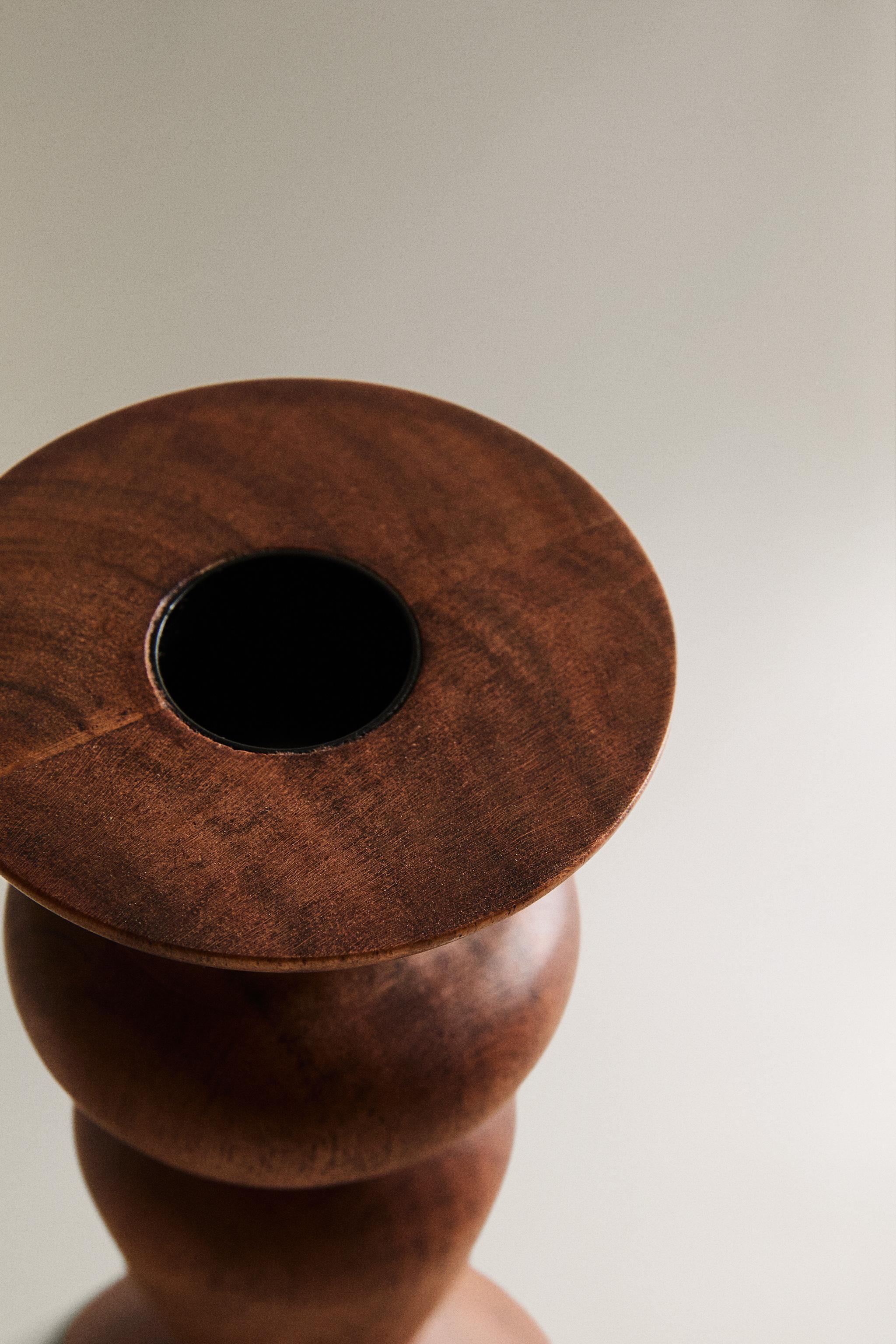 WOODEN CANDLESTICK