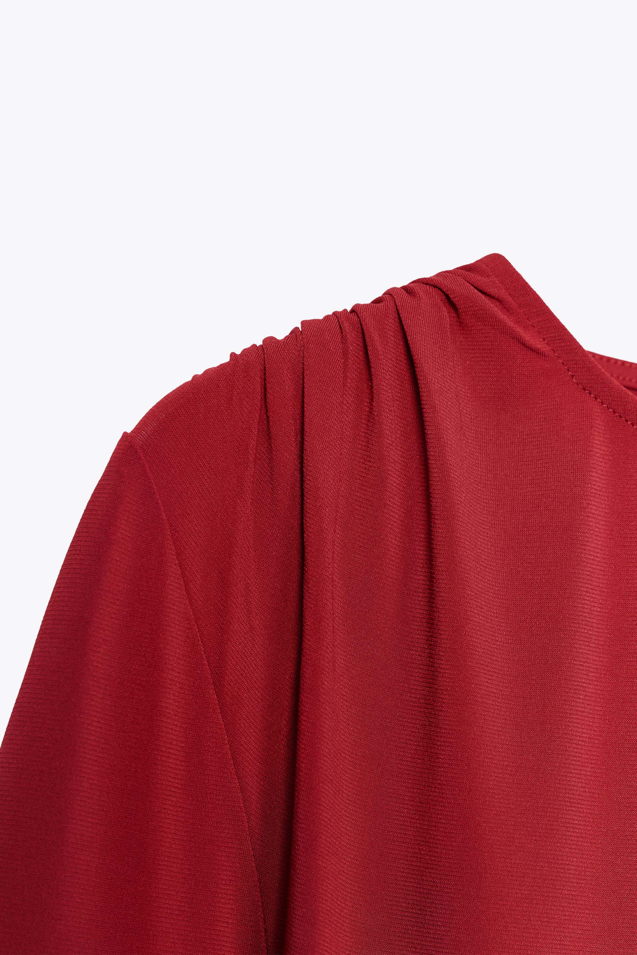 LONG SLEEVE RUCHED T-SHIRT