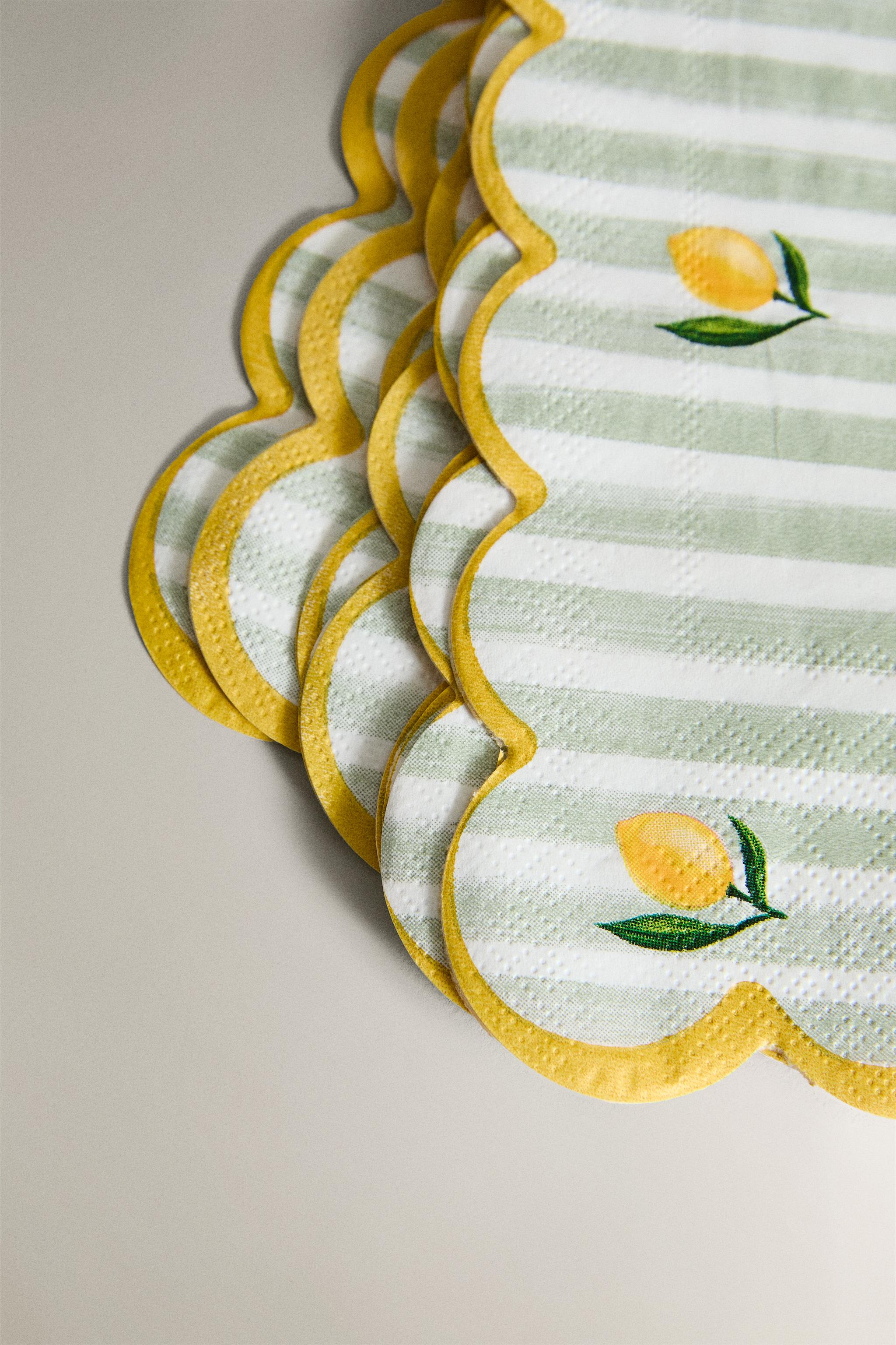 SET OF LEMON PAPER NAPKINS (SET OF 20)