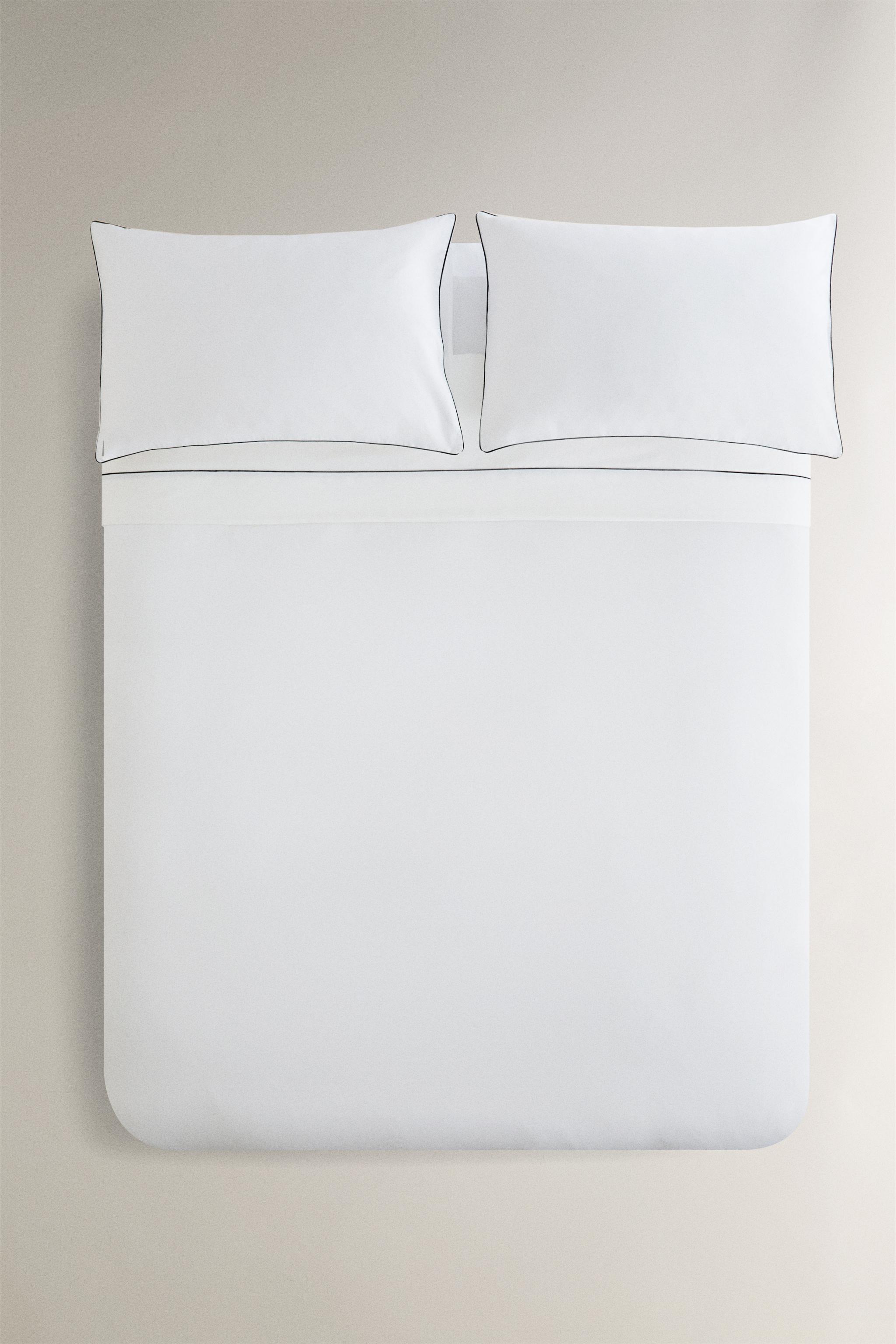 SATEEN DUVET COVER WITH PIPING
