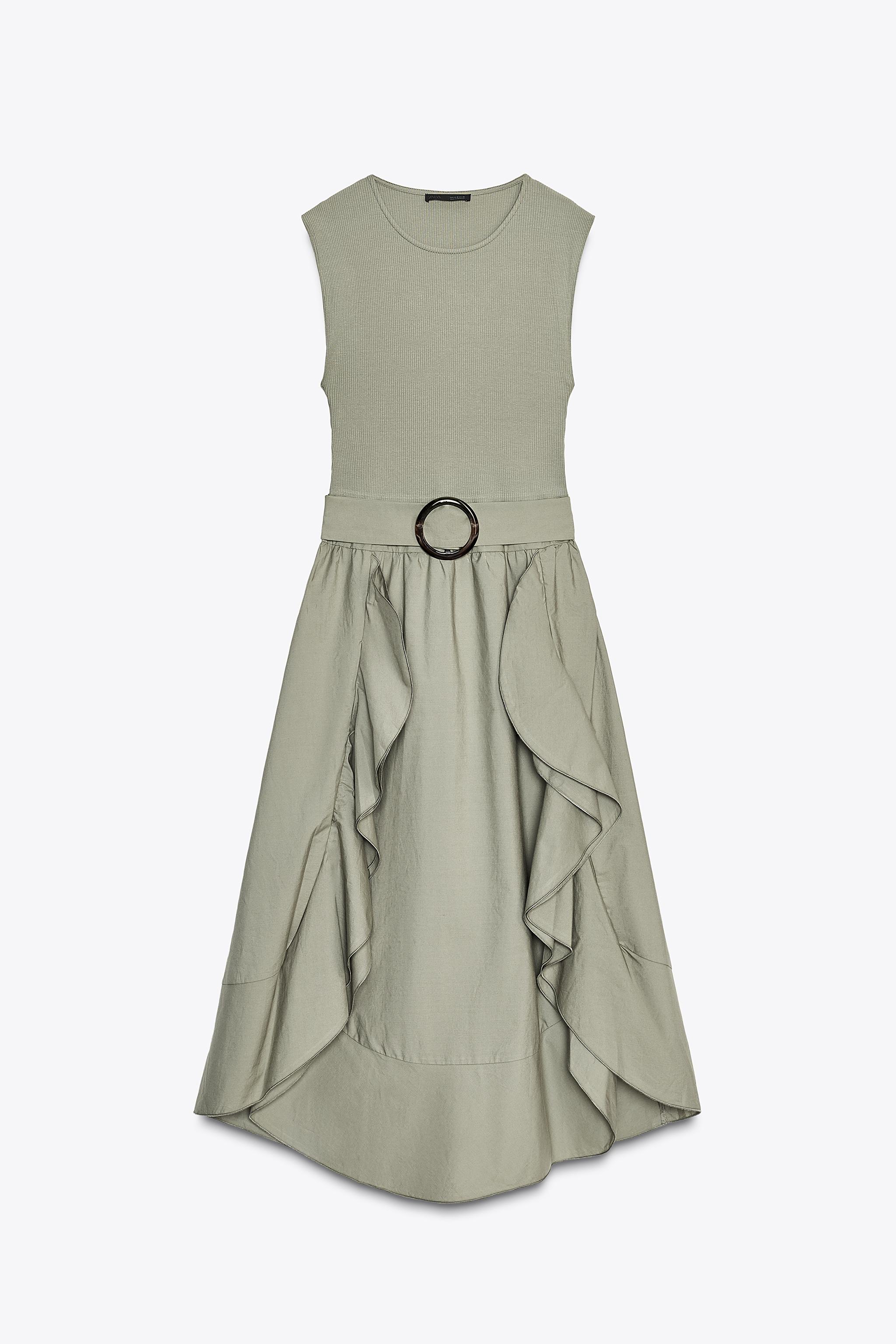 BELTED COMBINATION DRESS