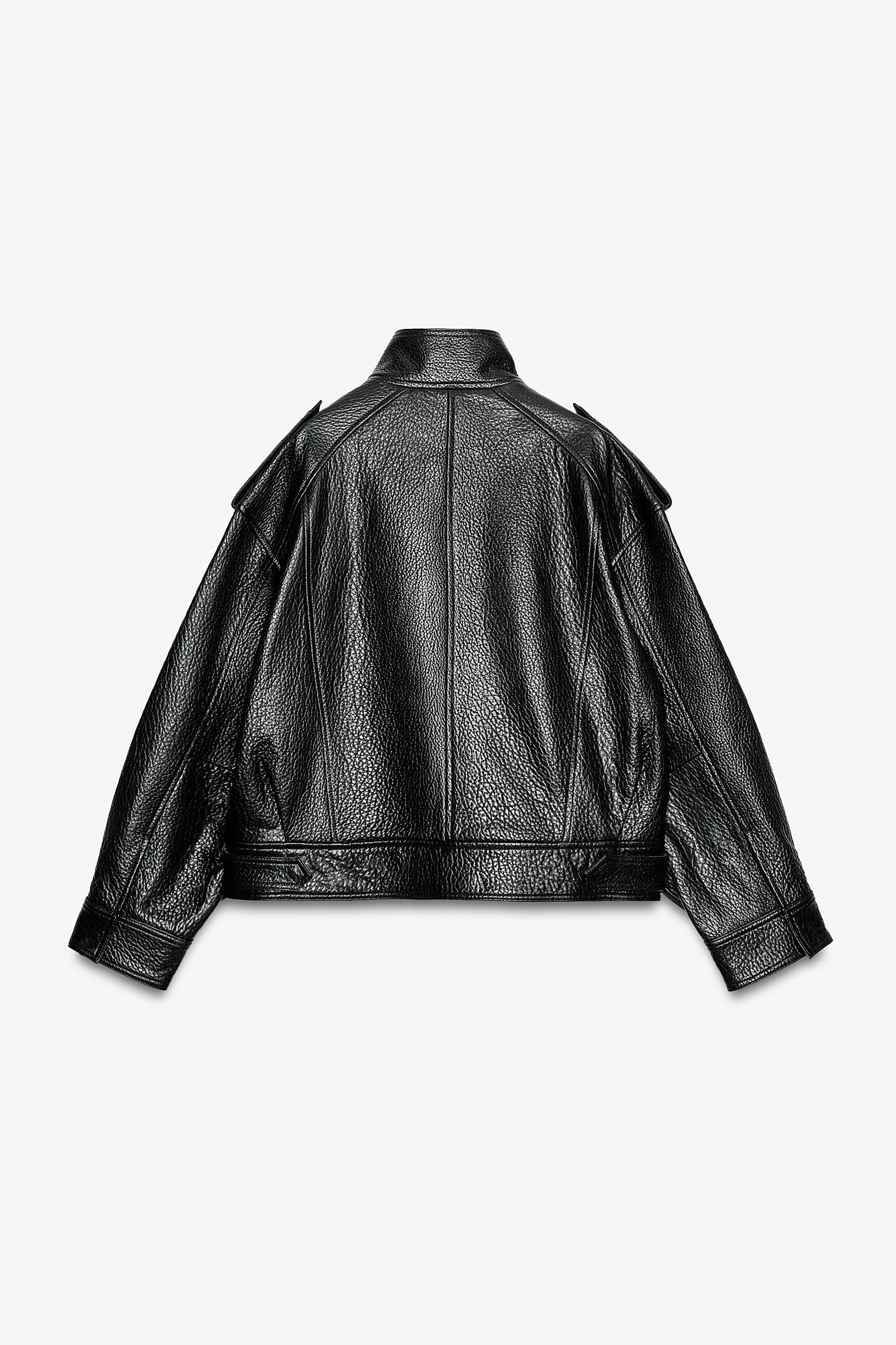 LEATHER BOMBER JACKET ZW COLLECTION LIMITED EDITION