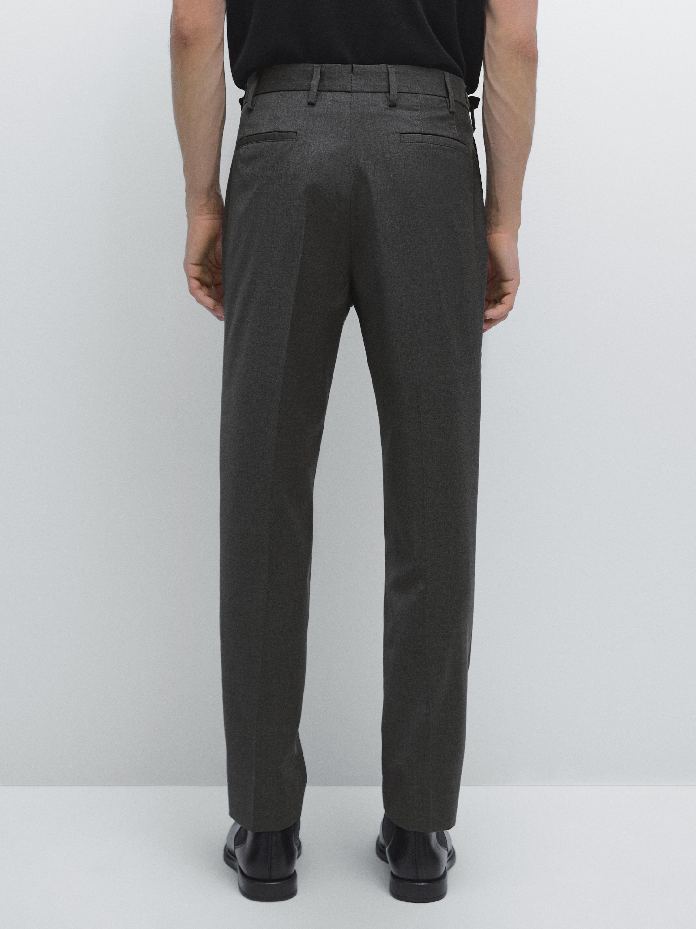 Wool blend smart trousers