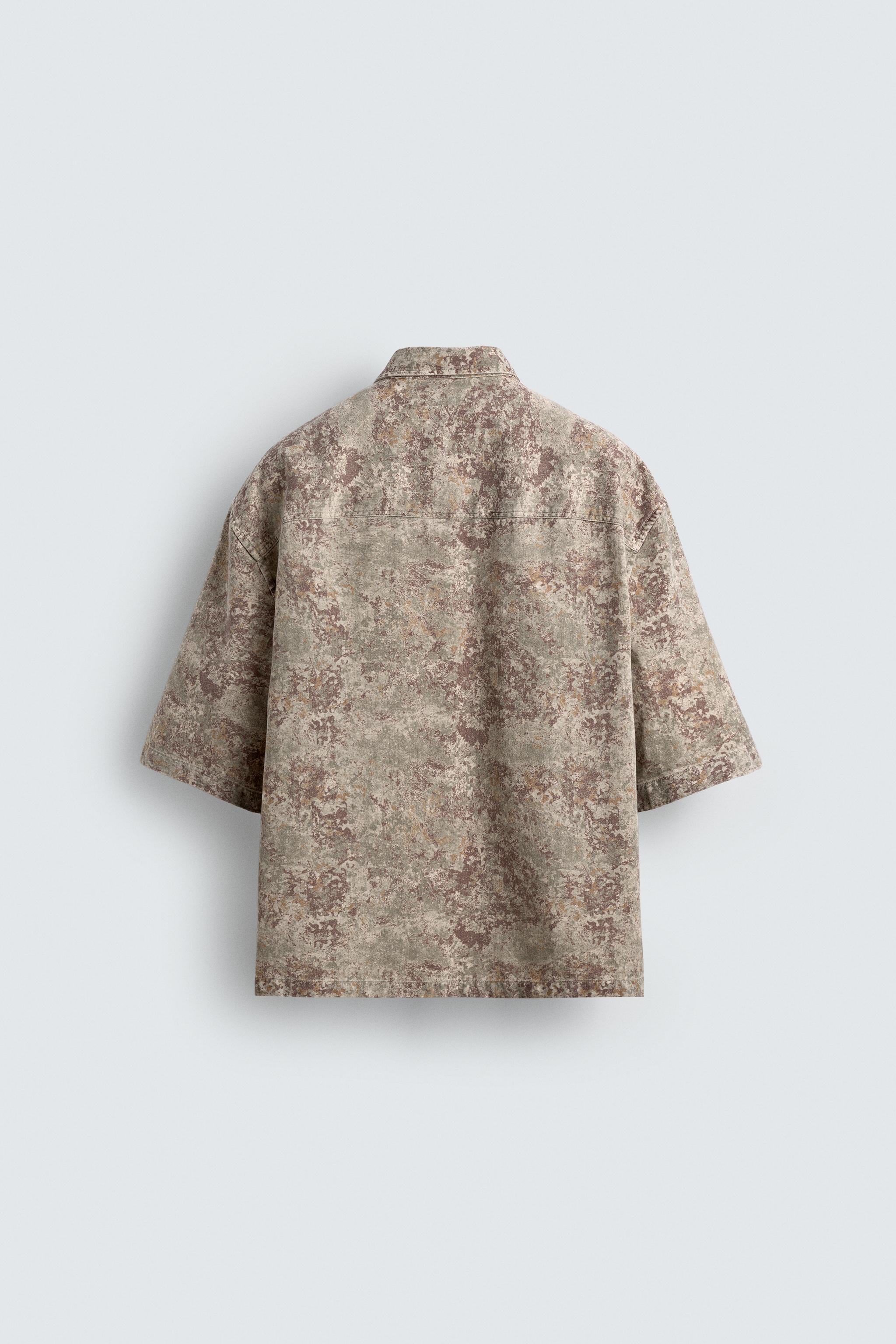 RELAXED FIT ABSTRACT PRINT SHIRT