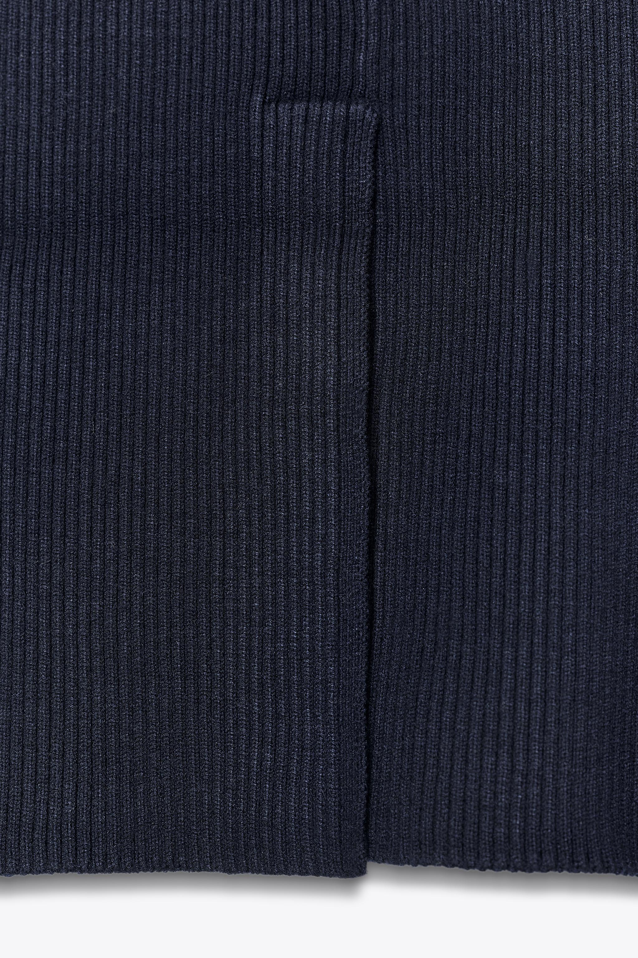 RIBBED KNIT MIDI SKIRT