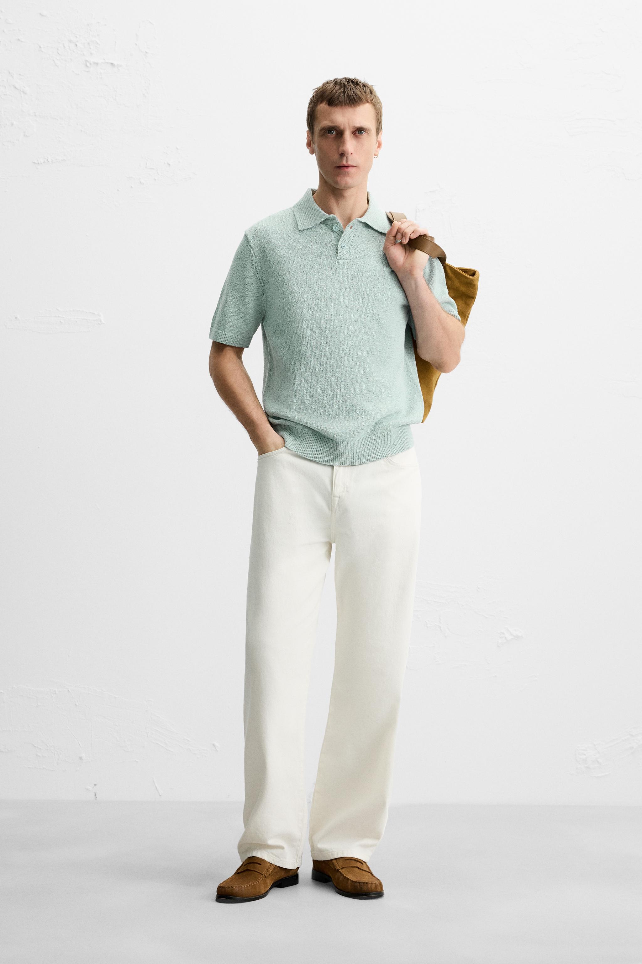 TEXTURED KNIT POLO SHIRT