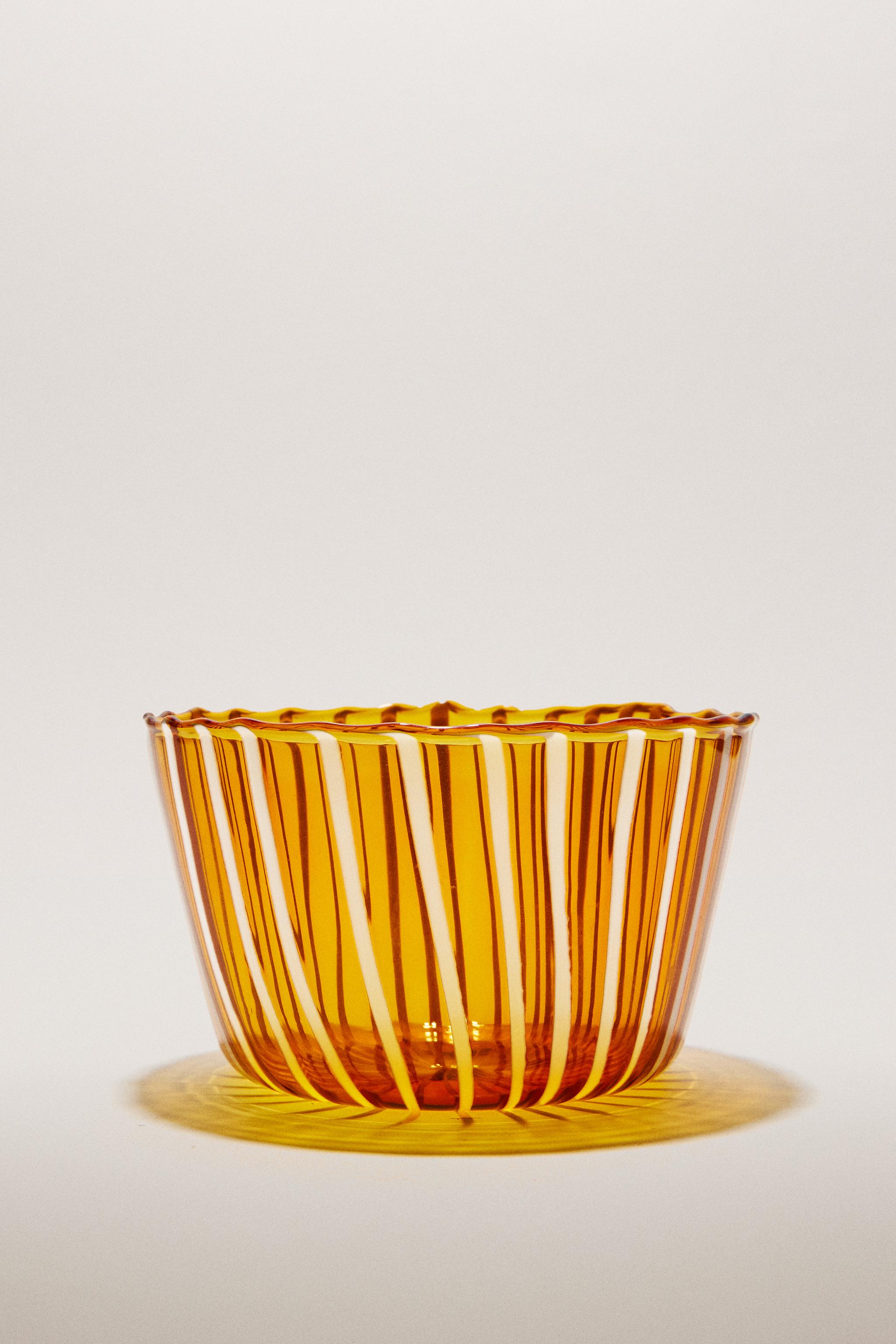 STRIPED BOROSILICATE GLASS BOWL