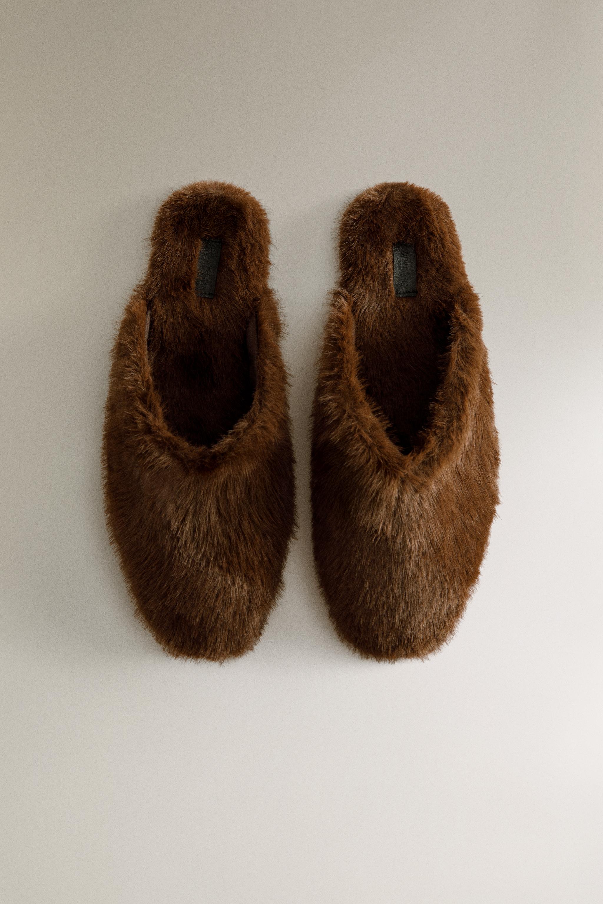 FAUX FUR MULE SLIPPERS