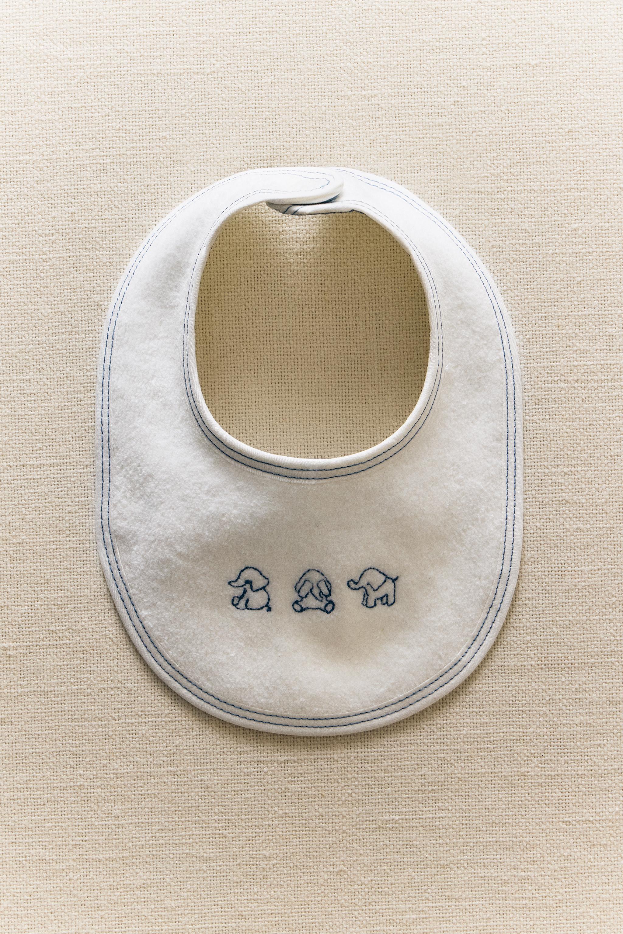 CHILDREN'S VELOUR ELEPHANT BABY BIB