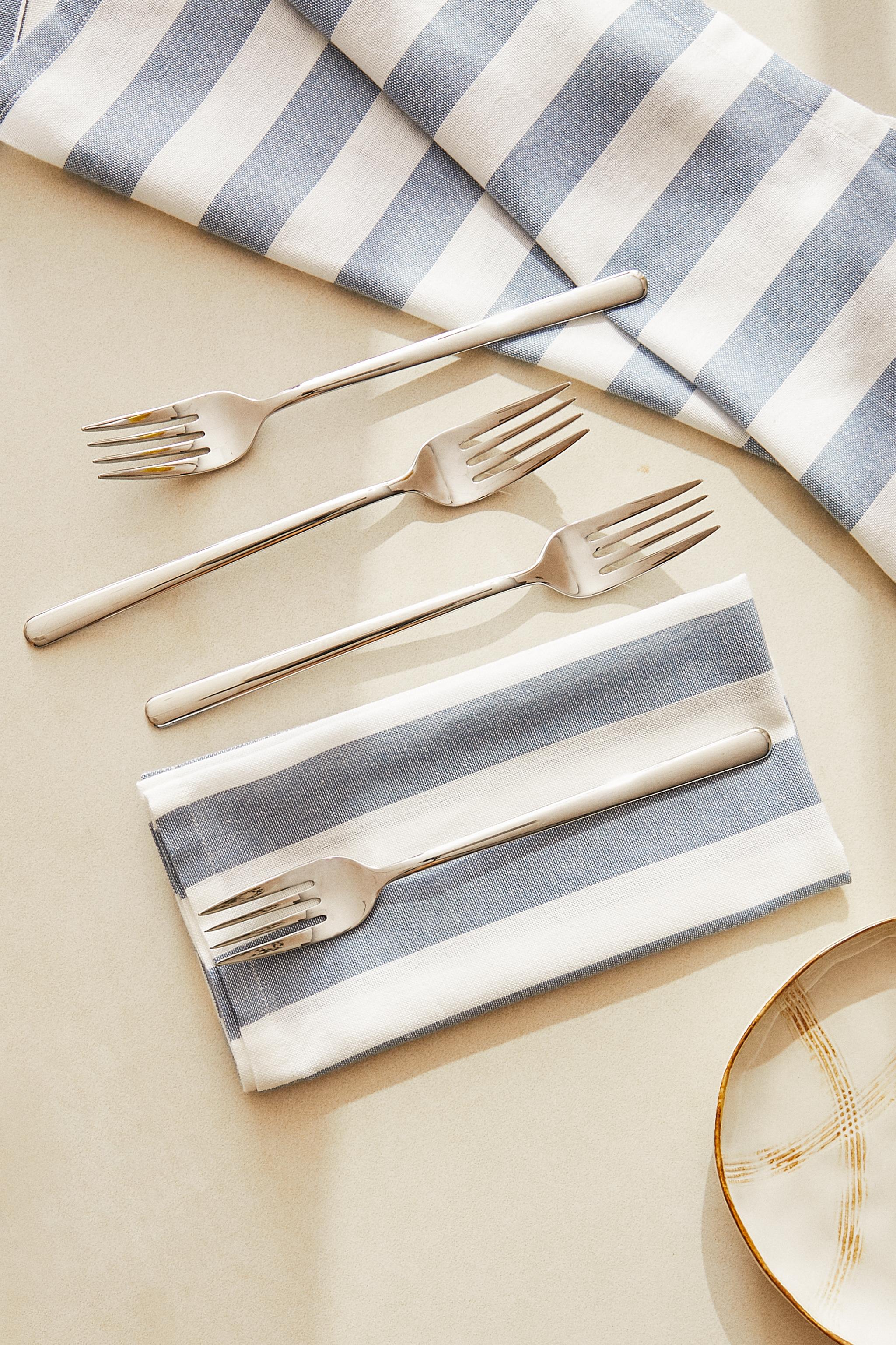 SET OF SHINY STEEL FORKS (SET OF 4)