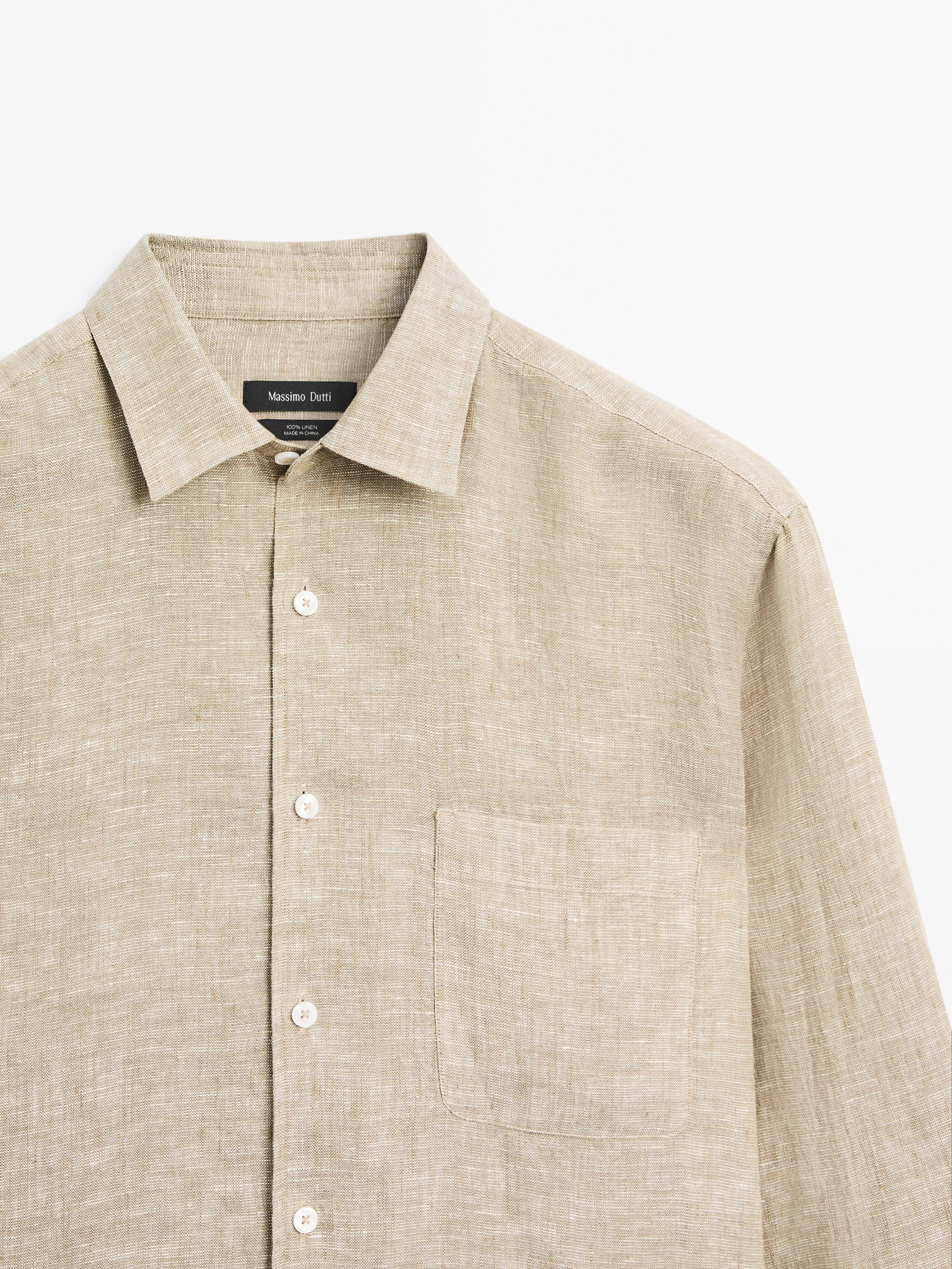 100% linen regular fit shirt