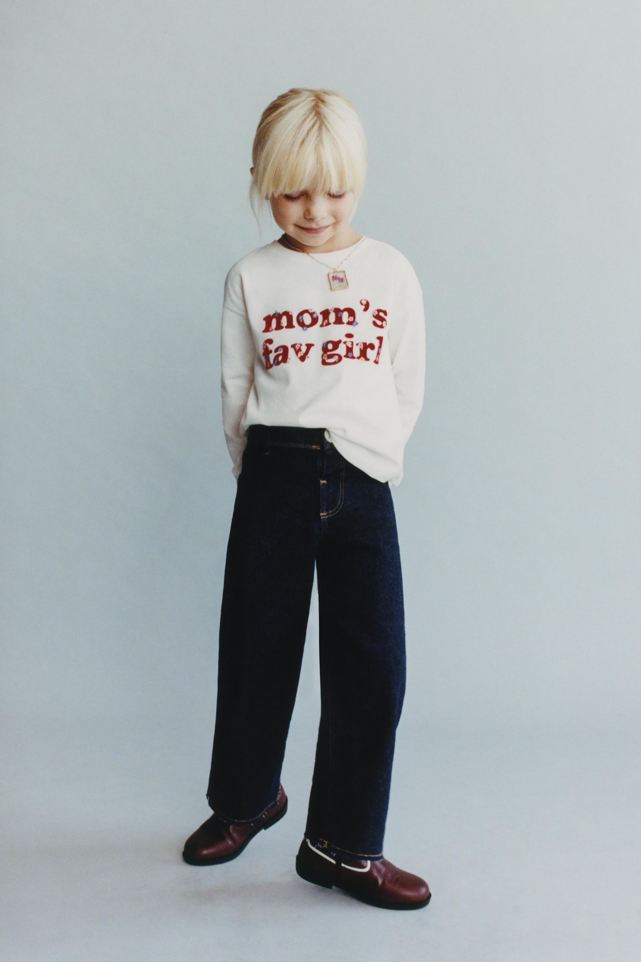 FLOCKED TEXT T-SHIRT