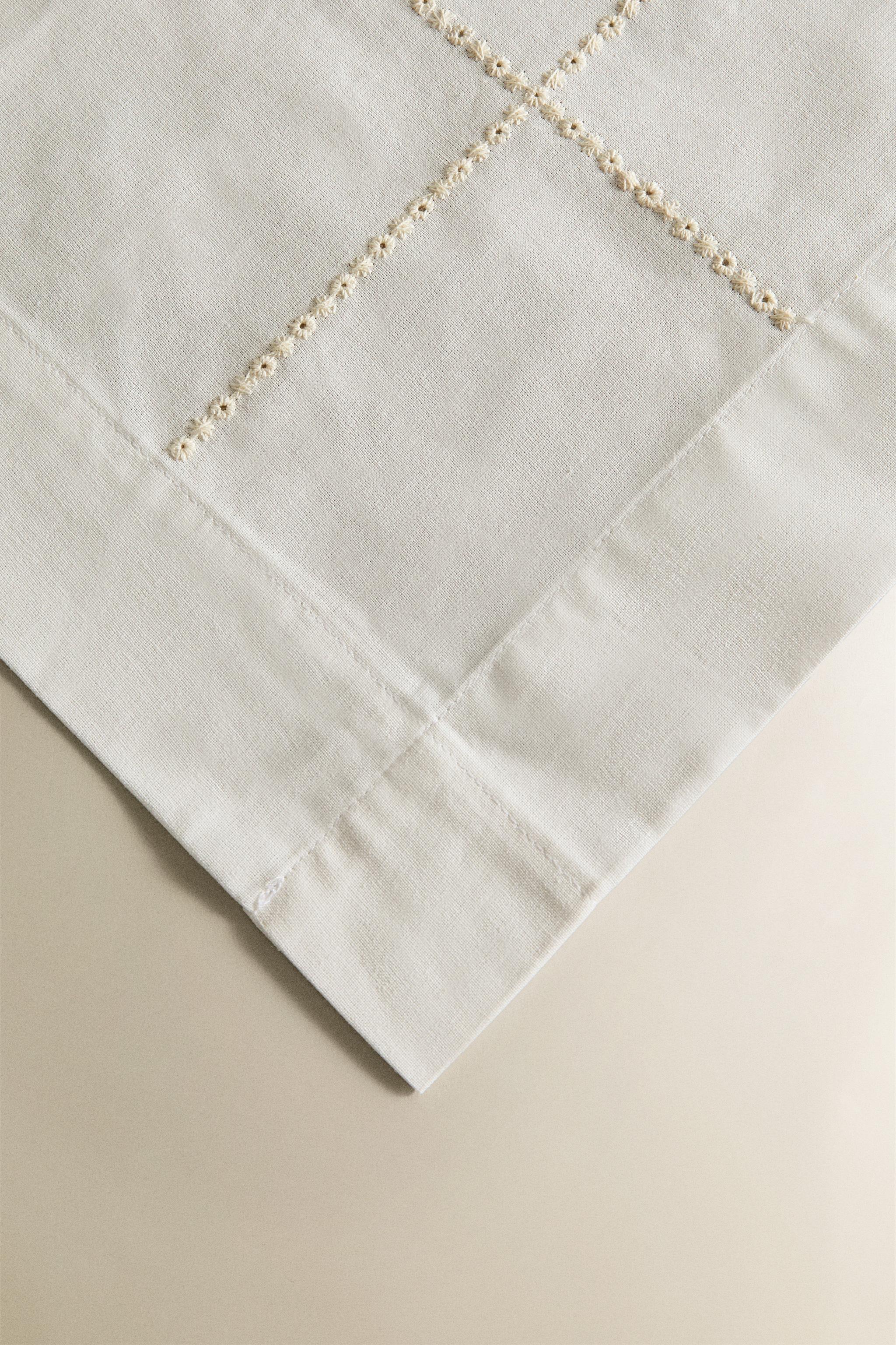 EMBROIDERED INSERT WITH FLORAL EMBROIDERY