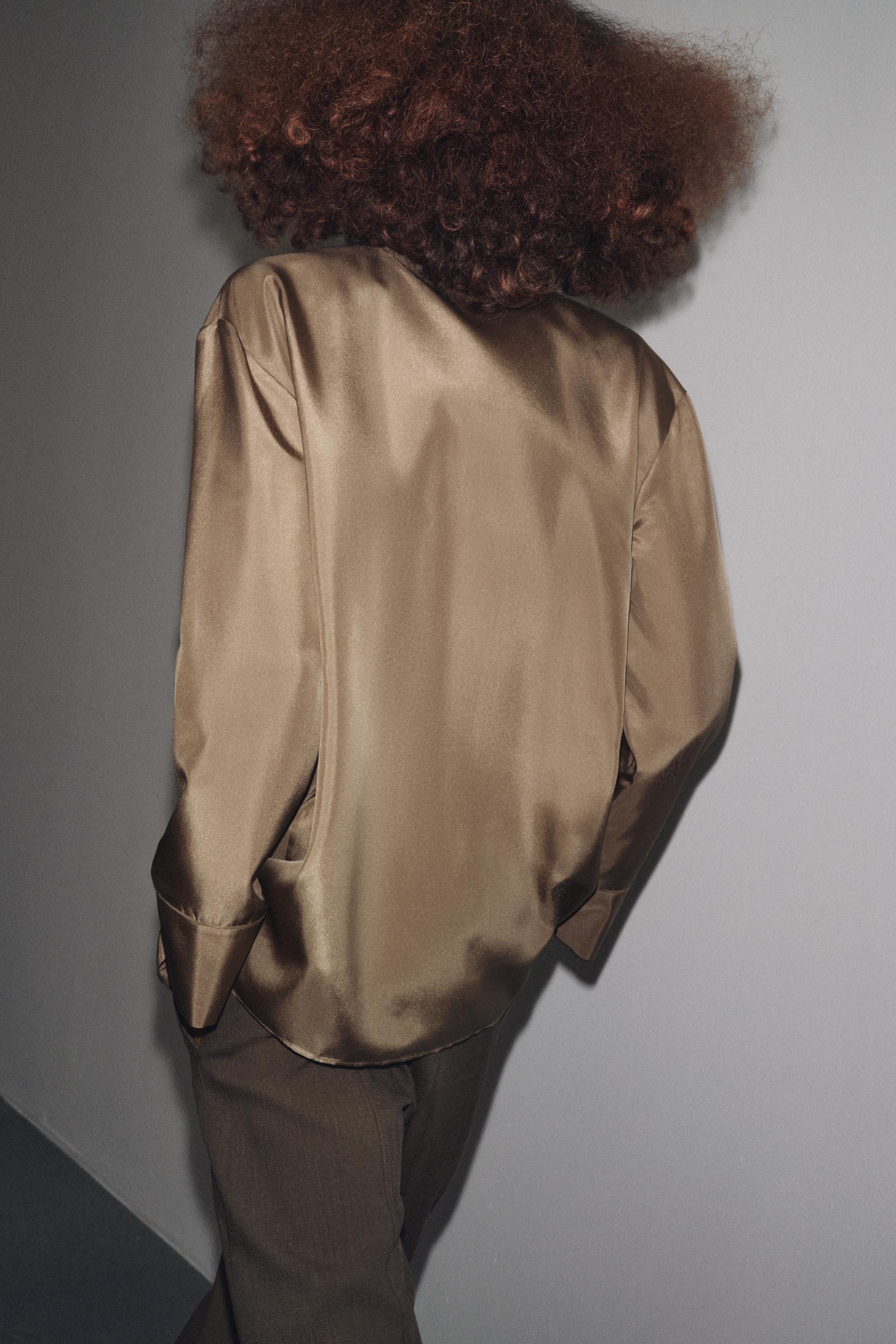 ZW COLLECTION SILK POCKET SHIRT