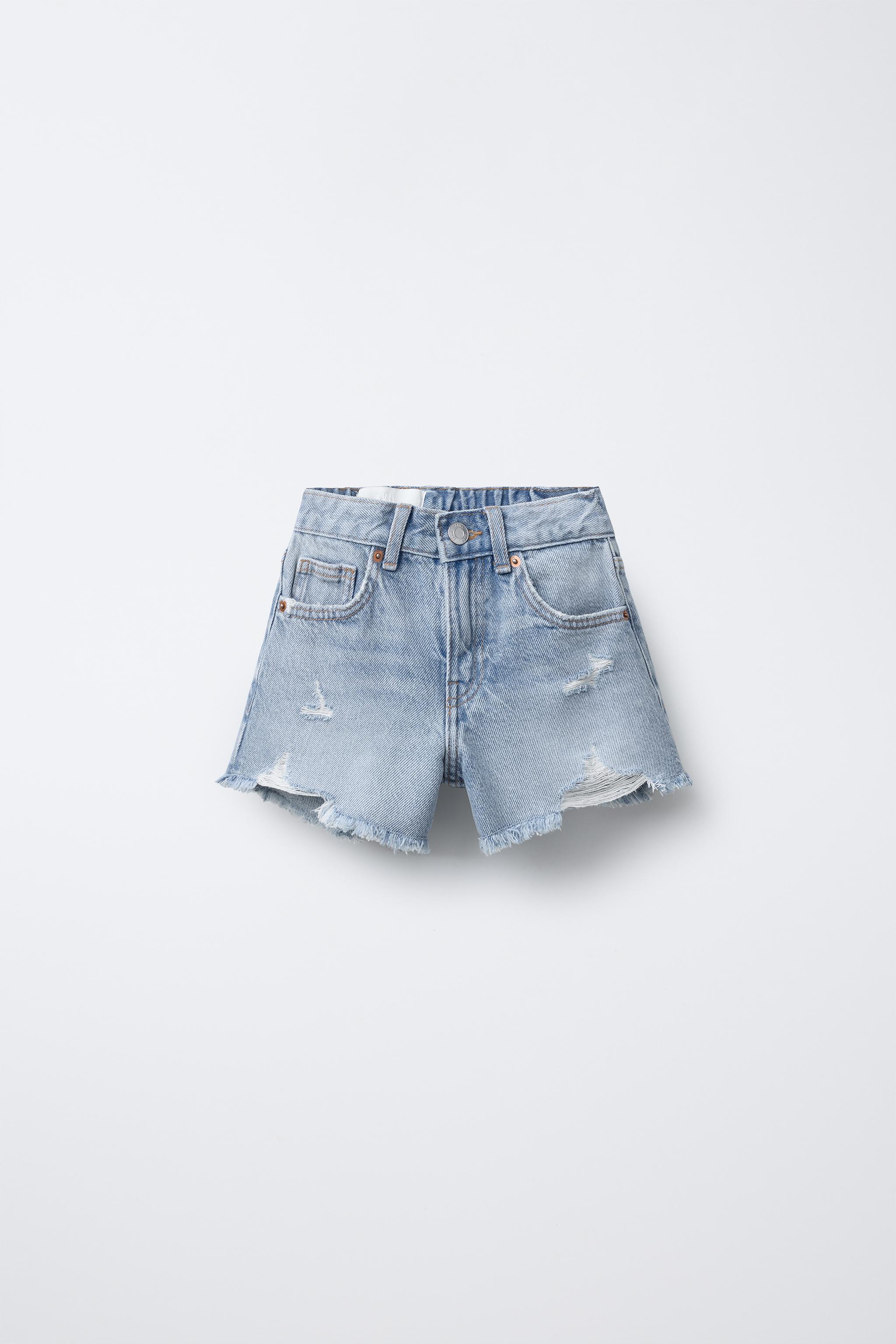 RIPPED DENIM SHORTS