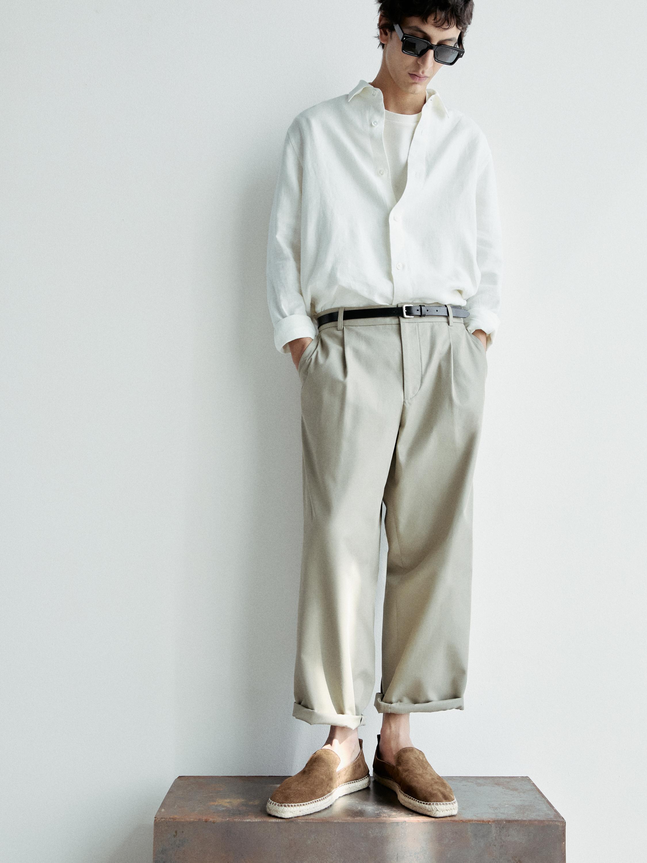 Split suede espadrilles