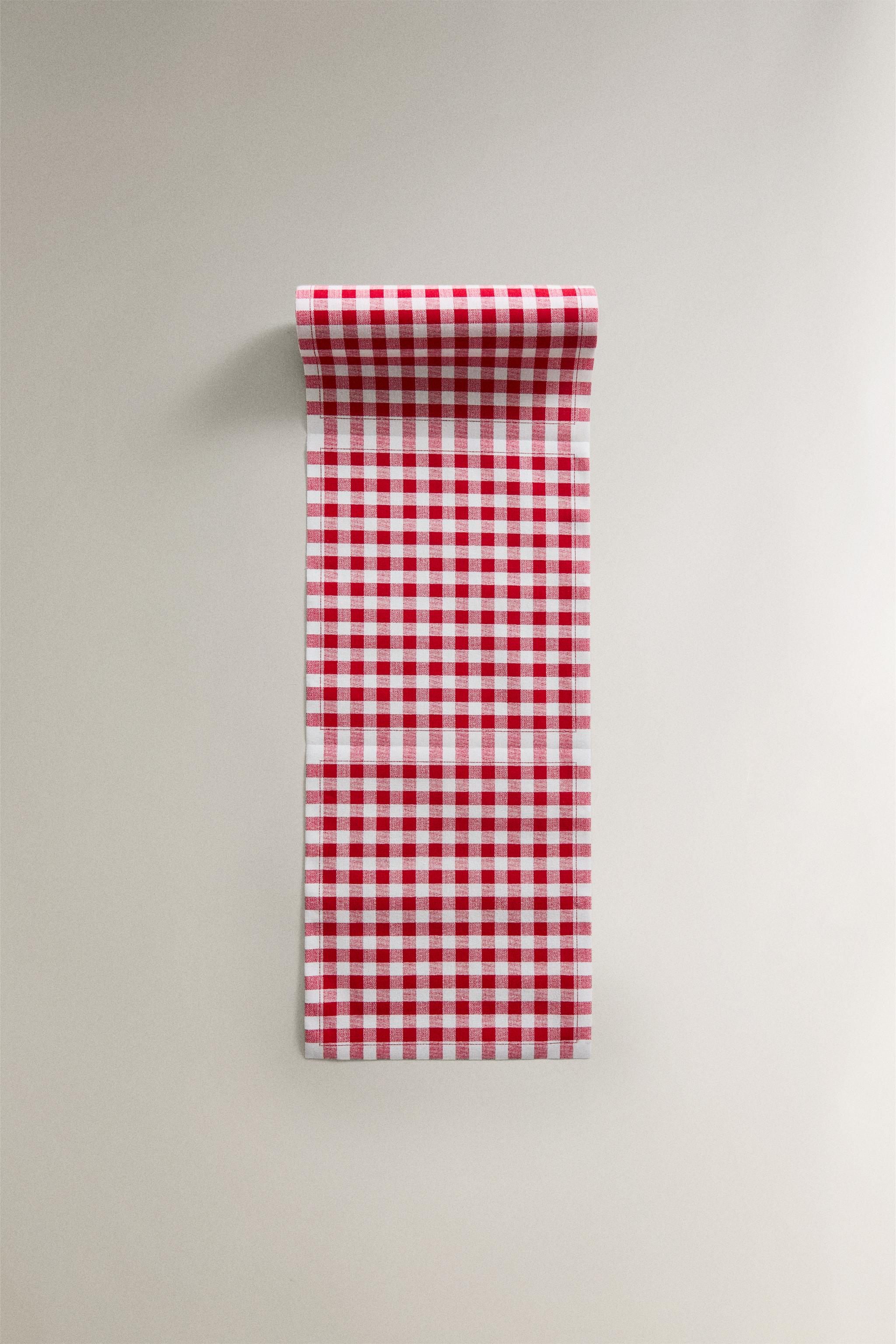 ROLL OF GINGHAM COTTON NAPKINS (SET OF 20)