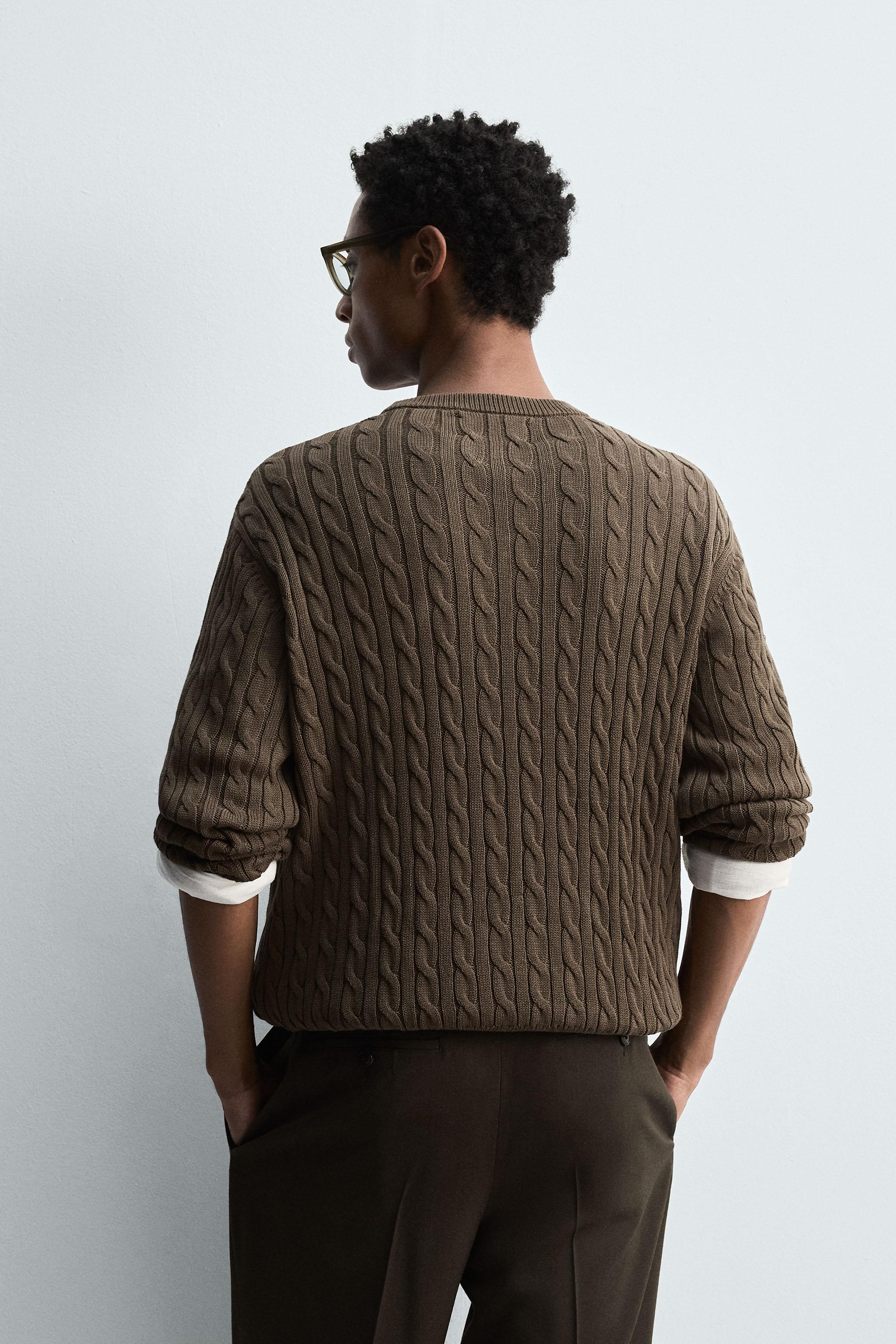 COTTON-HEMP TEXTURED SWEATER
