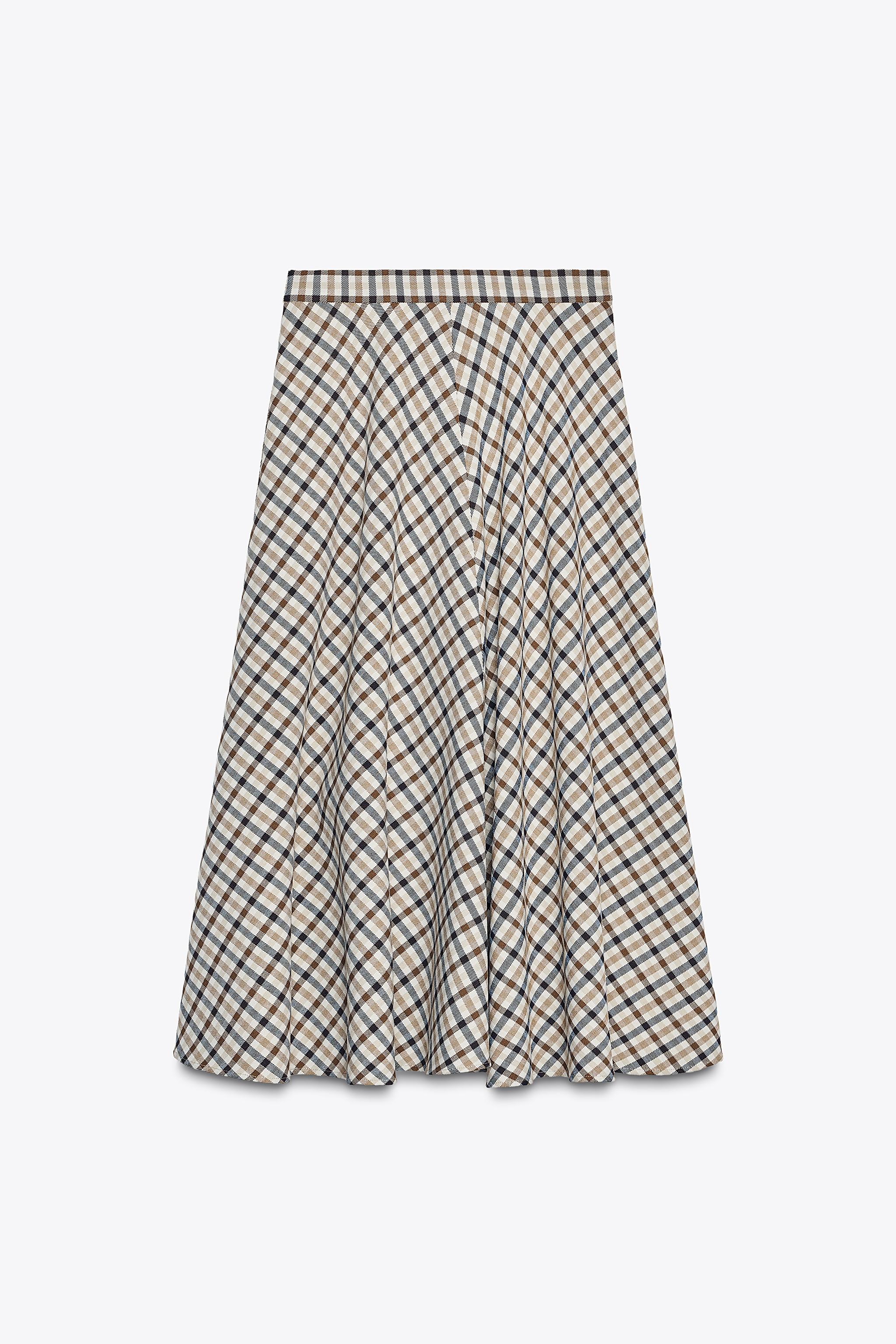 PLAID CAPE SKIRT ZW COLLECTION