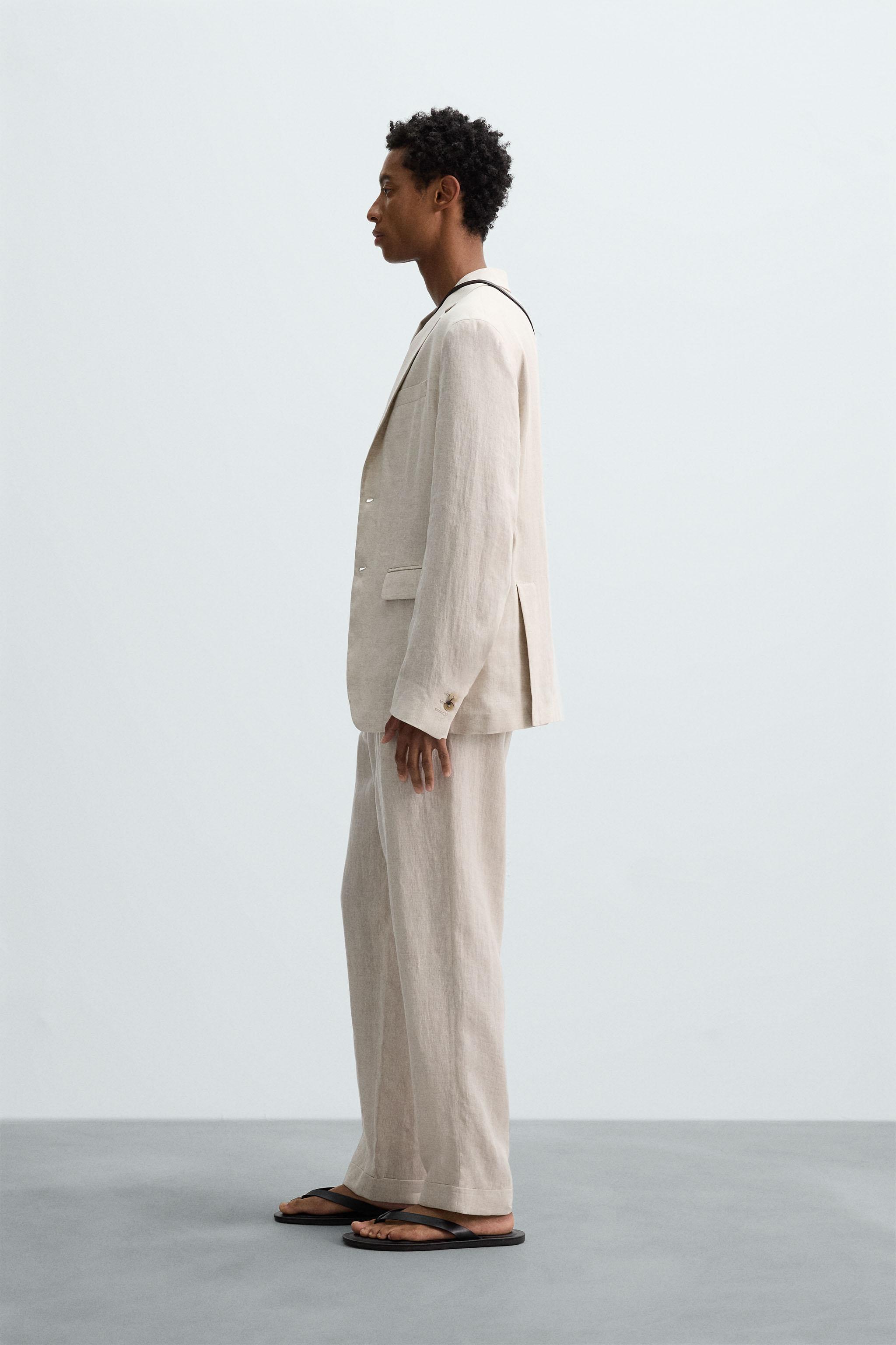 100% LINEN SUIT PANTS