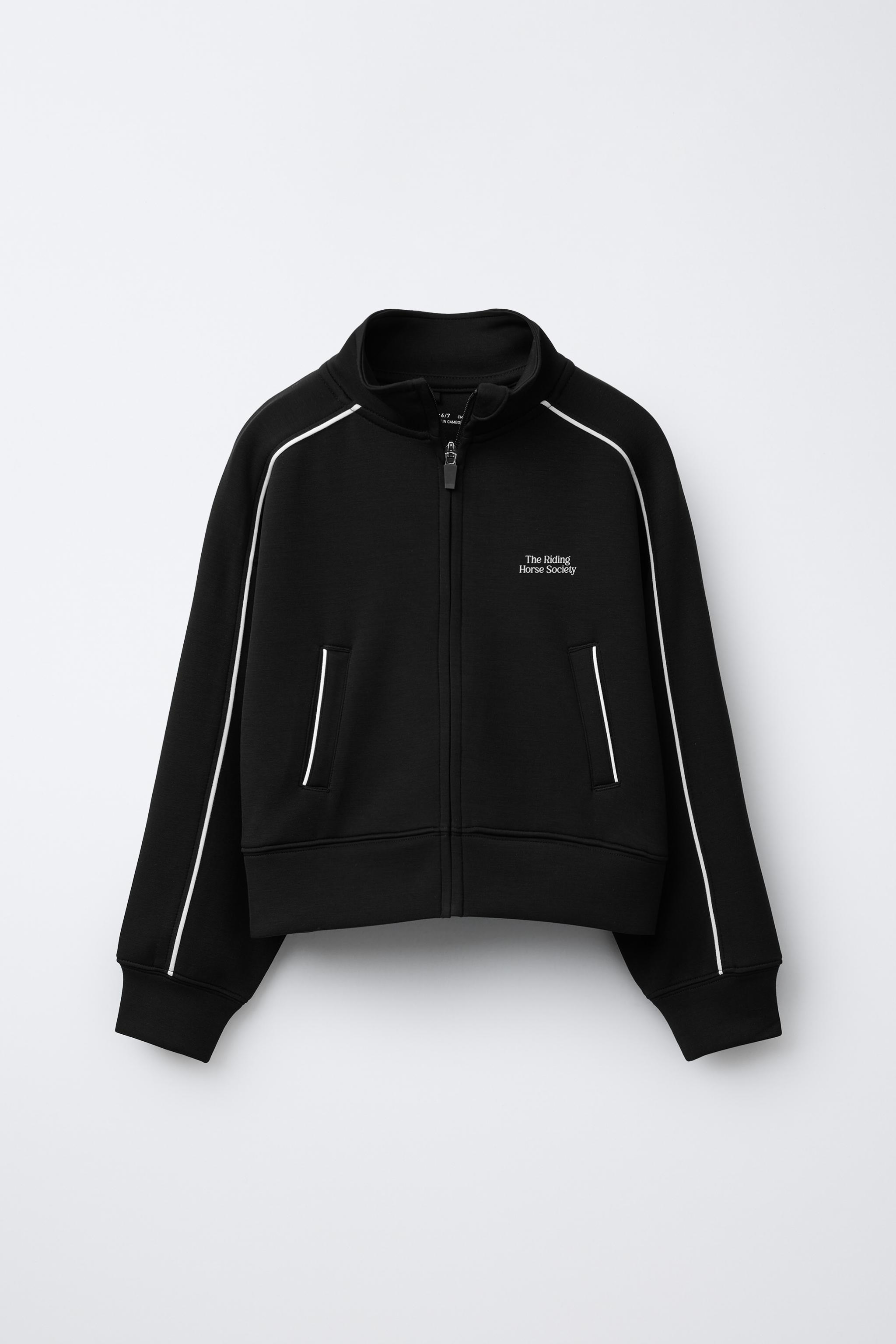 JACKET WITH CONTRAST PIPING DETAIL