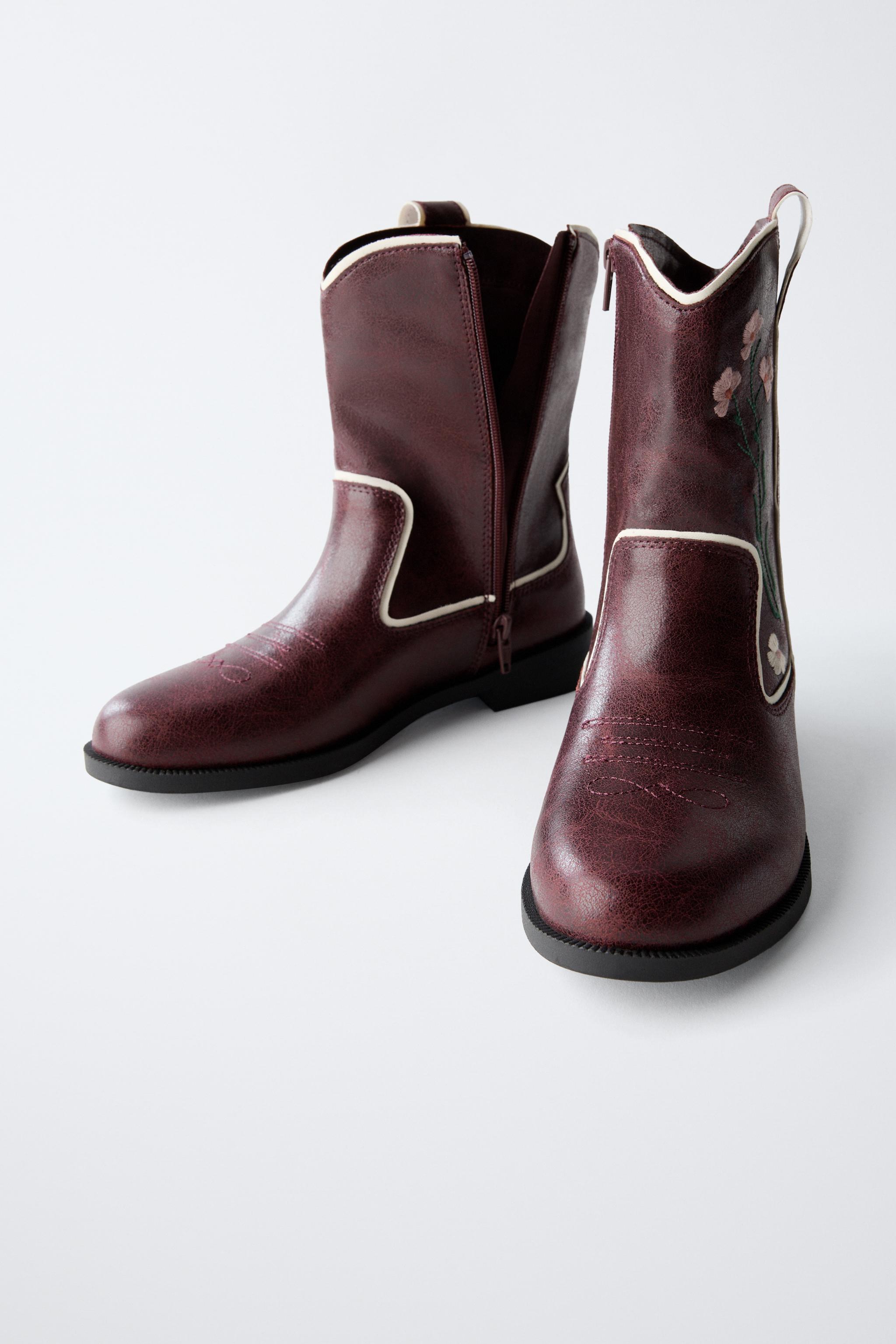 EMBROIDERED ANKLE BOOTS