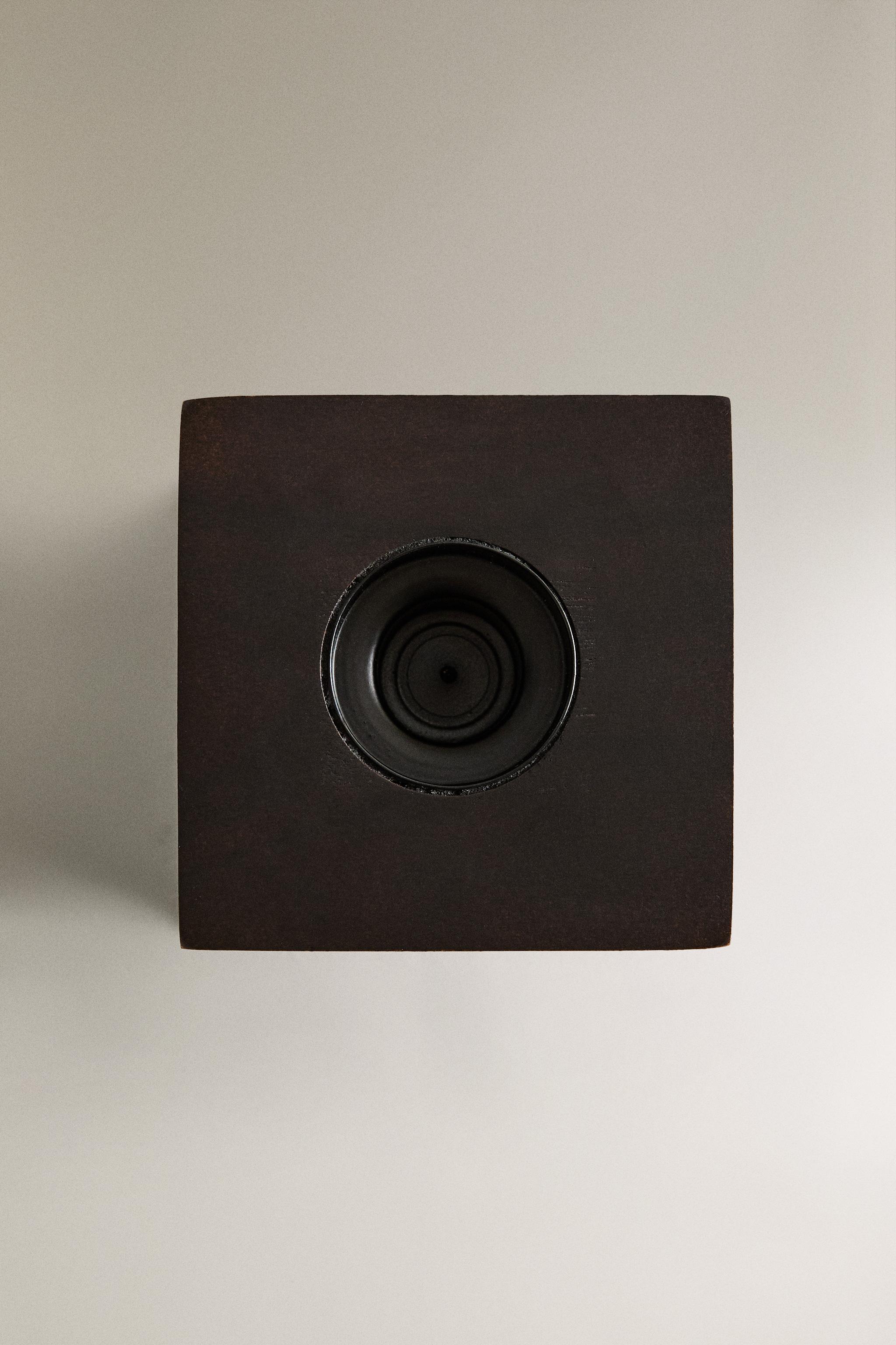 WOODEN PRISM CANDLESTICK