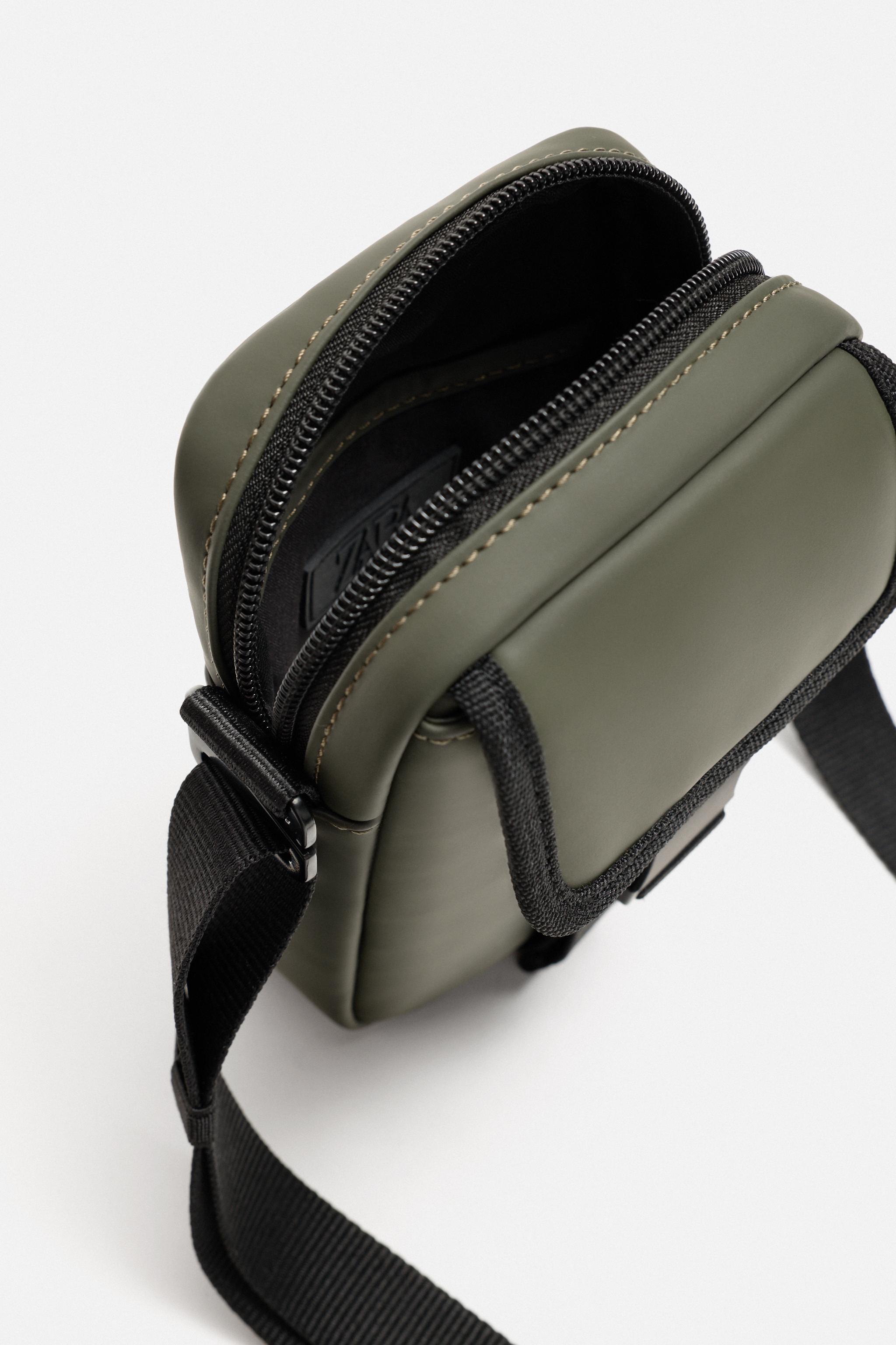RUBBERIZED CROSSBODY BAG