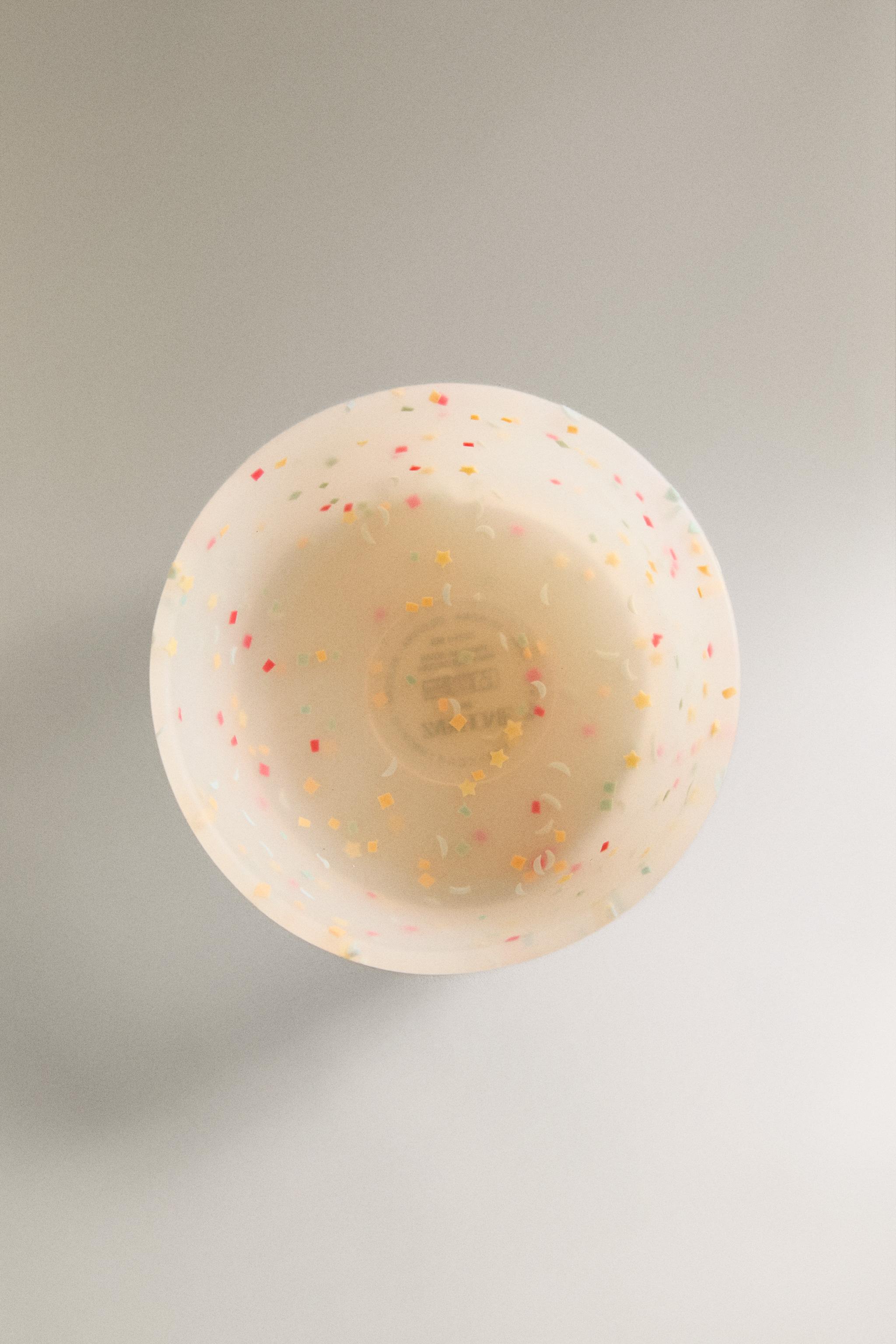 CHILDREN'S CONFETTI SILICONE BOWL