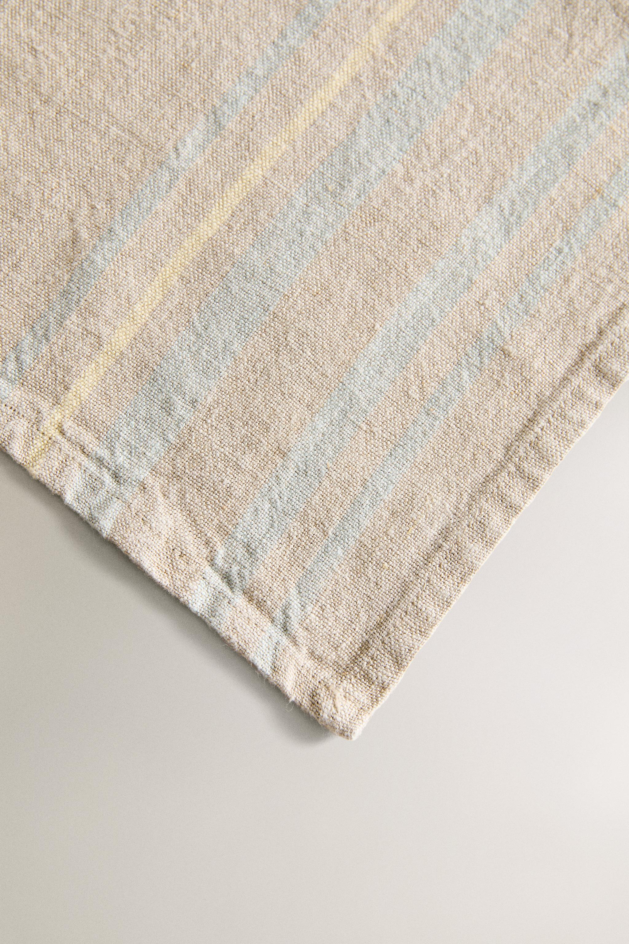 STRIPED LINEN BATH TOWEL
