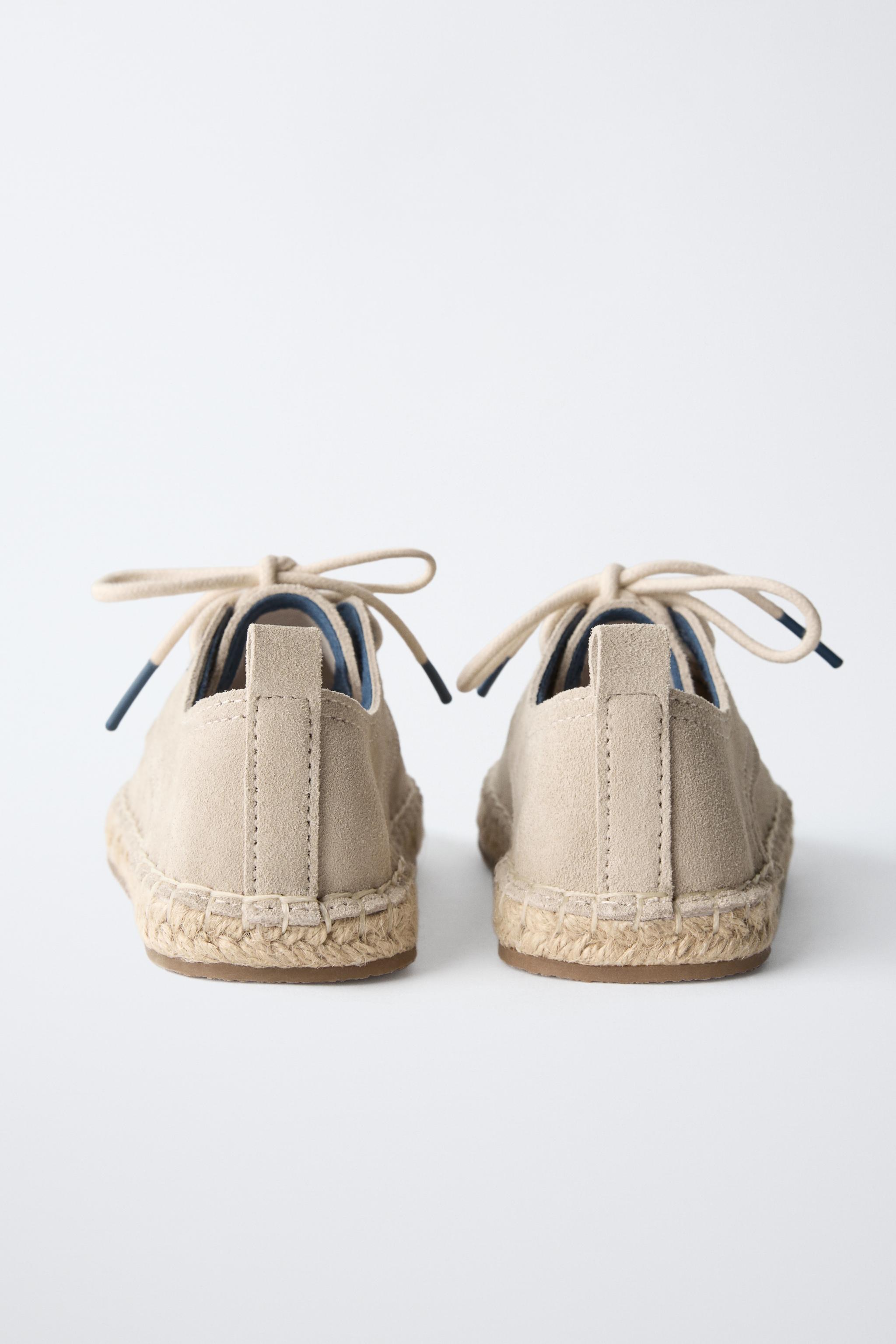 LIMITED EDITION JUTE LEATHER DERBY SHOES