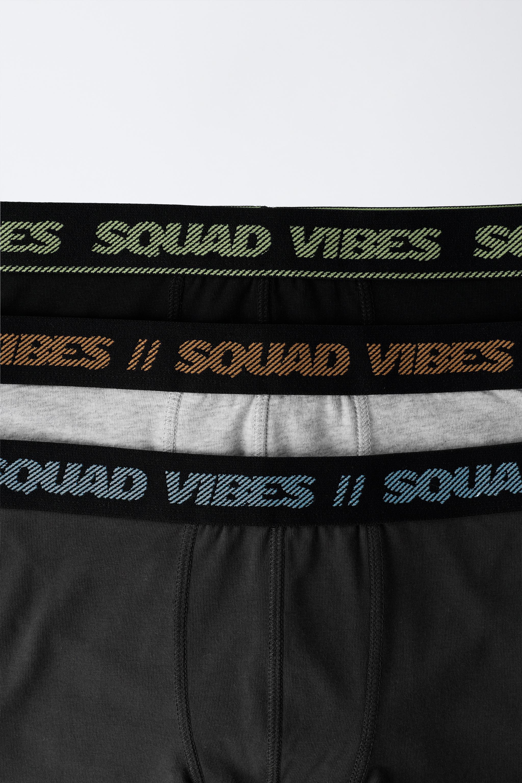 AGES 6-14/ THREE-PACK OF TEXT BOXERS